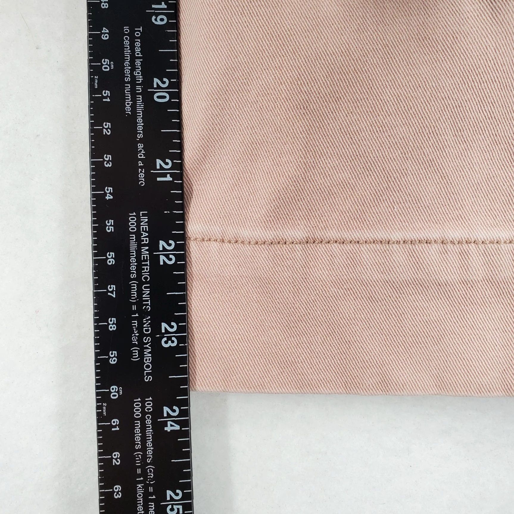 Spanx Spanx Cropped Wide-Leg Pants Womens 2 Pink Button Pockets Preppy Twill Cotton Spandex Size 26" / US 2 / IT 38 - 7 Thumbnail
