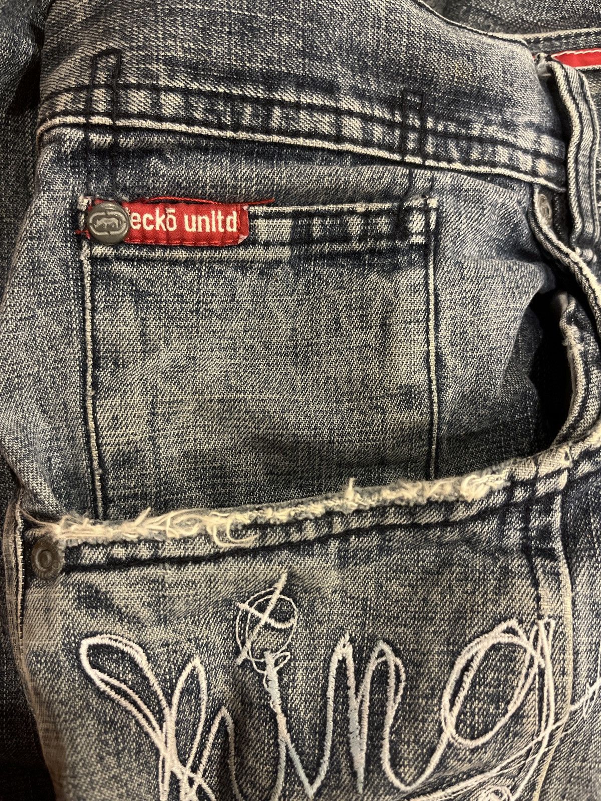 Ecko Unltd. × Vintage Distressed Jeans Ecko unltd style loose fit Size US 34 / EU 50 - 8 Thumbnail