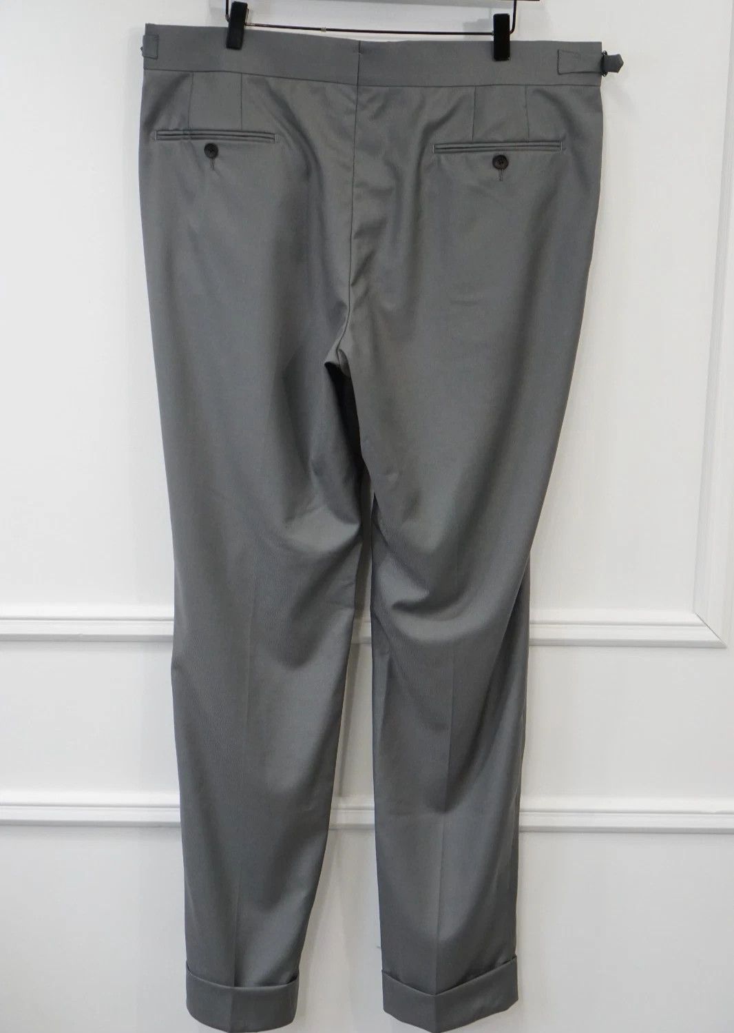 Suitsupply Men Suitsupply Pants Braddon Turn Up Grey Wool Size UK/US46 Size 46R - 2 Thumbnail