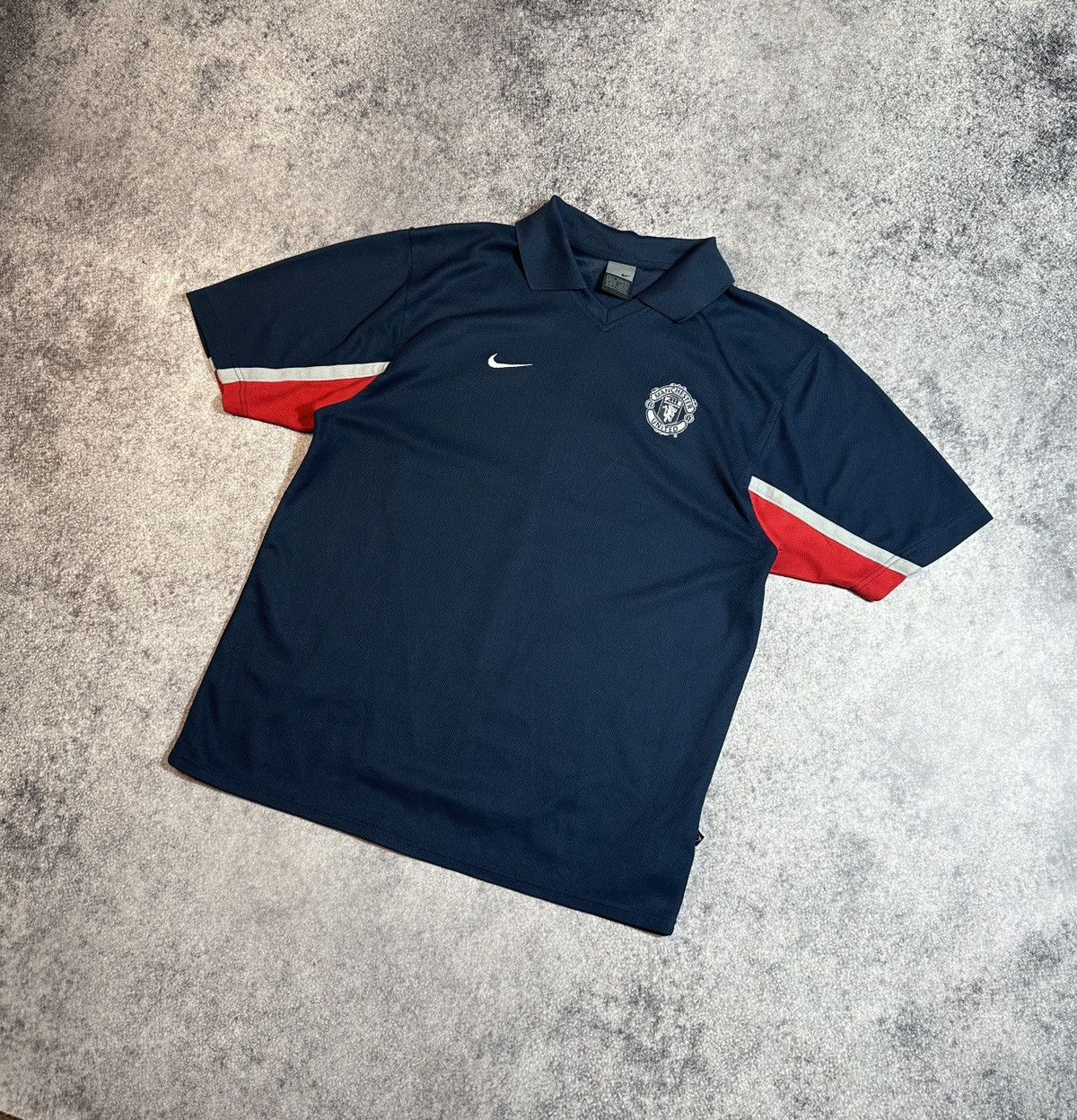 Nike Vintage Manchester United Nike Soccer Polo Blokecore VTg L Size US L / EU 52-54 / 3 - 1 Thumbnail