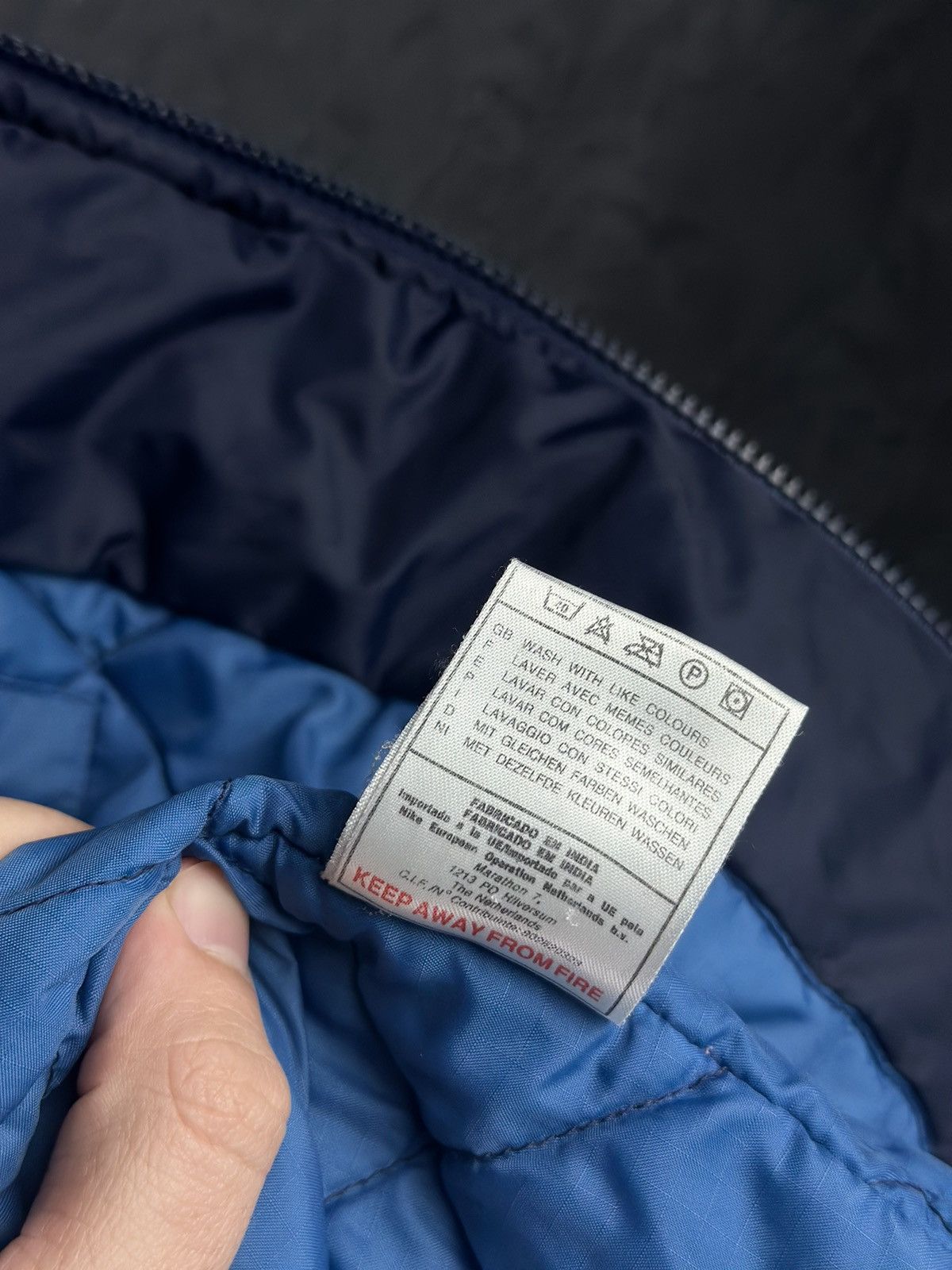Nike × Vintage Nike Vintage Jacket Big Logo Blue Size Men's S Size US S / EU 44-46 / 1 - 12 Thumbnail