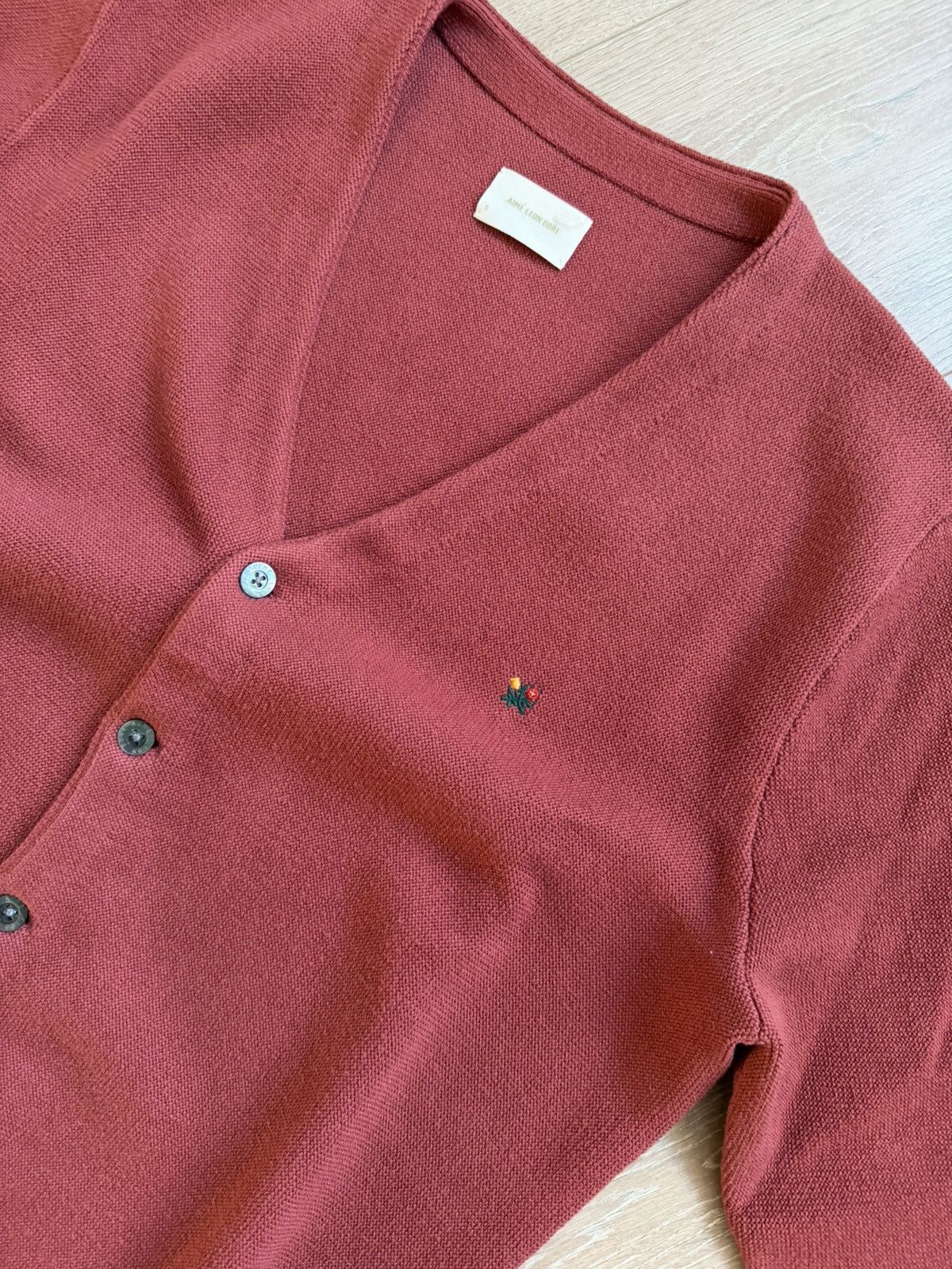Aime Leon Dore aime leon dore burgundy cardigan / vest small Size US S / EU 44-46 / 1 - 2 Thumbnail