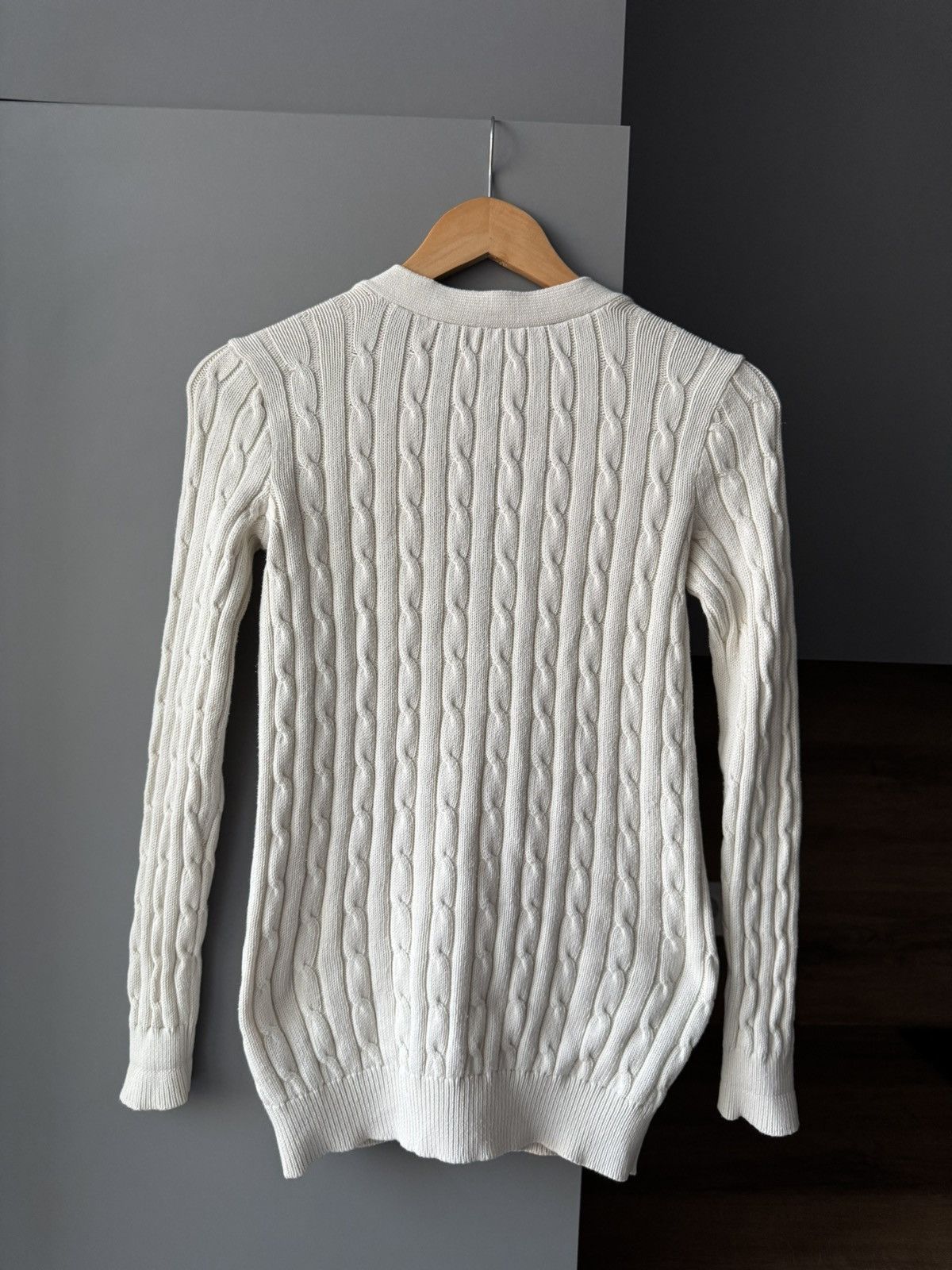 Polo Ralph Lauren Polo Ralph Lauren Women's Beige Cable-Knit Cotton Cardigan Size XS / US 0-2 / IT 36-38 - 8 Thumbnail