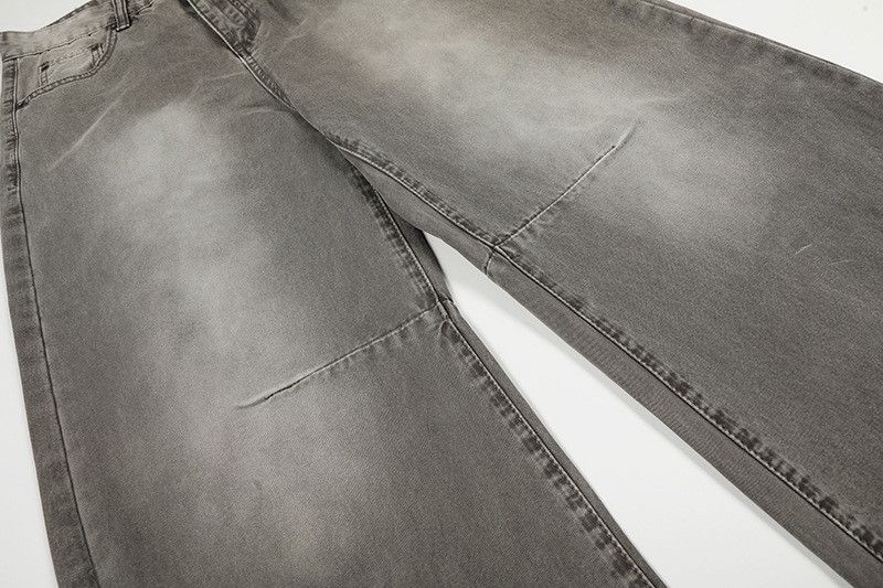 Vintage American retro washed distressed curved jeans for men Size US 32 / EU 48 - 4 Thumbnail