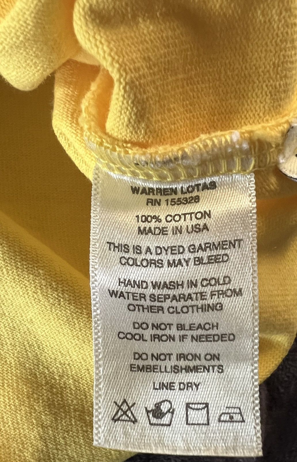 Warren Lotas WARREN LOTAS “CARNE MUERTA” YELLOW T-SHIRT SIZE LARGE Size US L / EU 52-54 / 3 - 5 Thumbnail