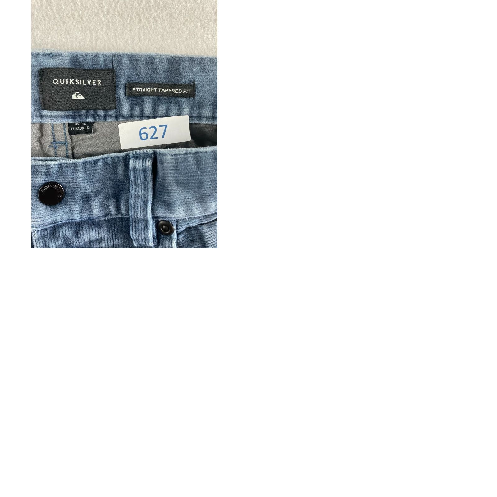 Quiksilver Quiksilver Pants Mens 26 Blue Corduroy Straight Tapered Fit Dark Wash Casual Jeans Chino Size 26 Mens Blue Corduroy Straight Leg 25 In Inseam Size US 26 / EU 42 - 9 Thumbnail