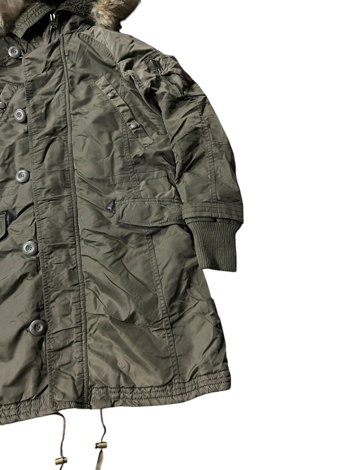 If Six Was Nine × Le Grande Bleu (L.G.B.) Vintage 2000’s G.O.A Military Parka Fur Jacket Size US S / EU 44-46 / 1 - 4 Thumbnail