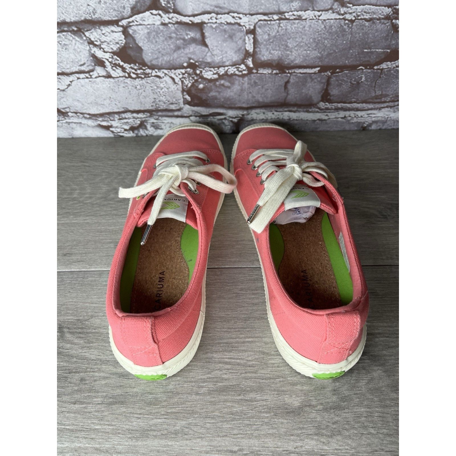 Frescobol Carioca Cariuma OCA Pink Lemonade Canvas Sneakers Shoes Women Sz 9M Size US 9 / EU 42 - 15 Thumbnail