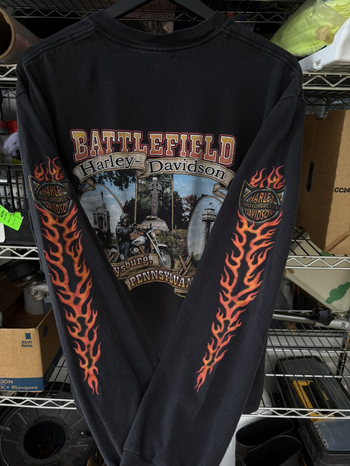 Harley Davidson Vintage 2000 Harley Davidson Flames Longsleeve Size US L / EU 52-54 / 3 - 2 Thumbnail
