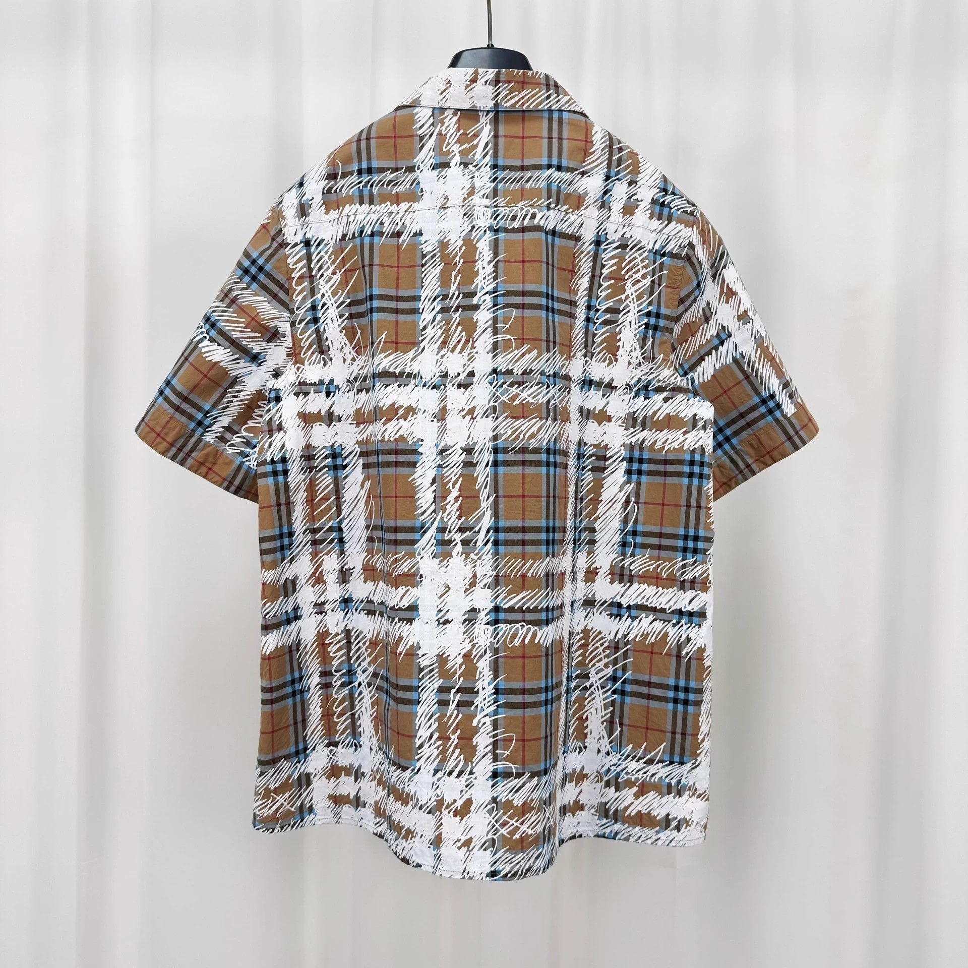 Burberry Burberry Graffiti Check Short Sleeve Shirt UK6 99 New Size US XL / EU 56 / 4 - 2 Thumbnail