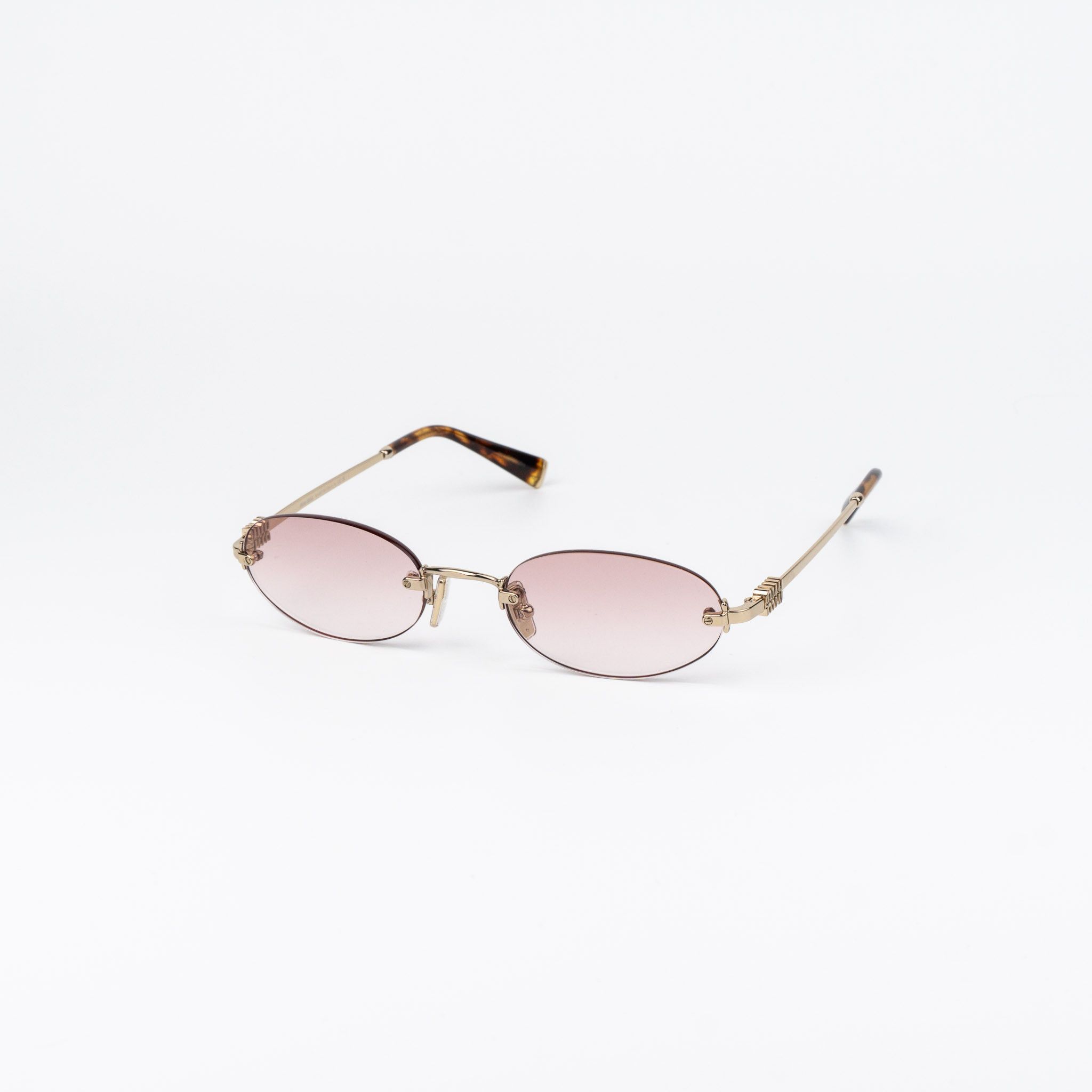 Miu Miu Miu Miu Women Sunglasses Oval MUA54S ZVN70O NEW AUTHENTIC Size ONE SIZE - 4 Thumbnail