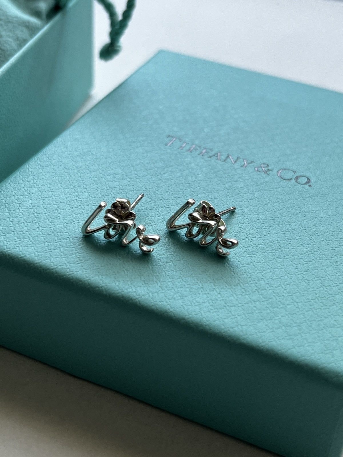 Tiffany & Co. Tiffany & Co. Graffiti Love Script Earrings Size ONE SIZE - 1 Thumbnail
