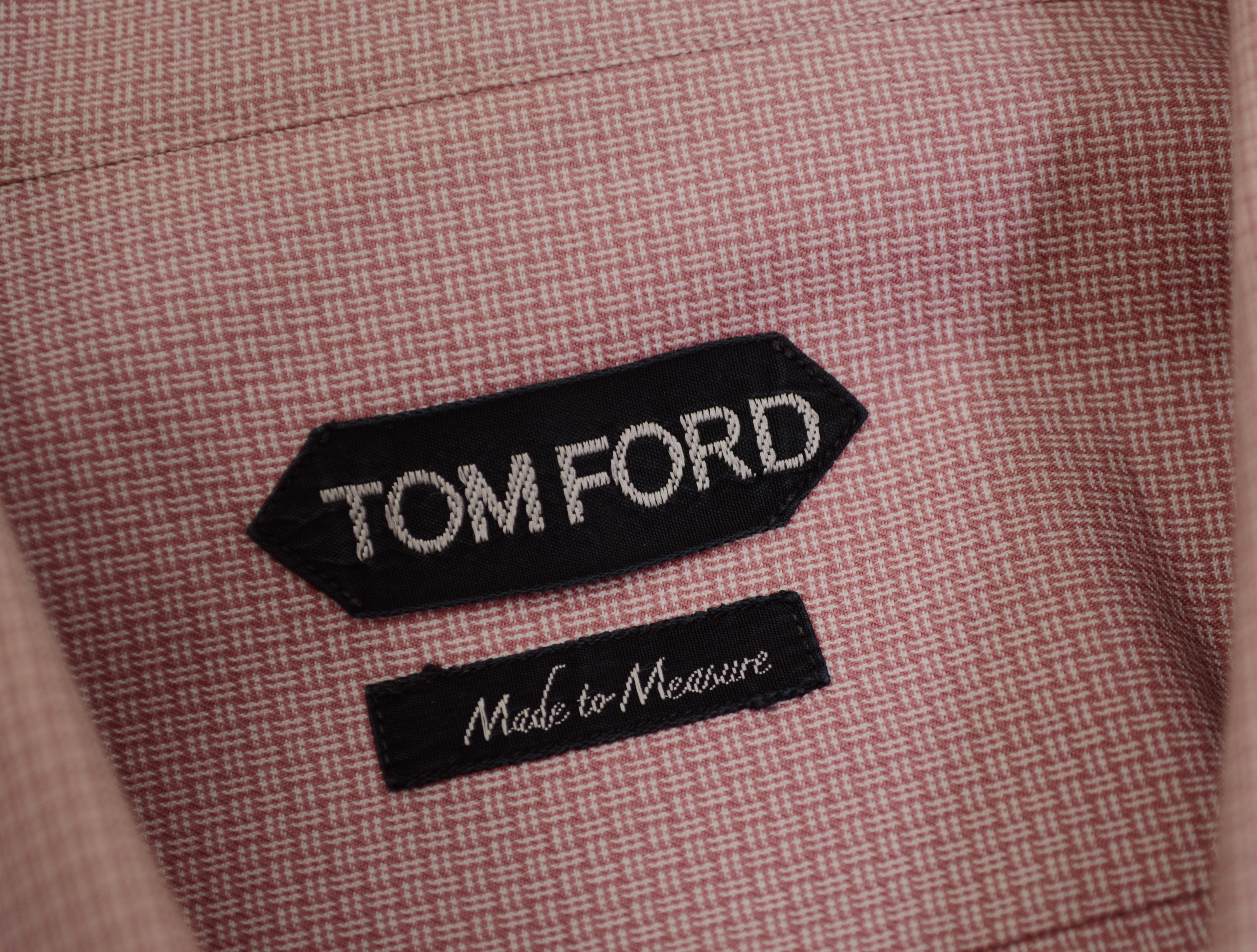 Tom Ford MTO Amazing Men's Tom Ford Shirt 48 Pink Cotton Italy Size US XXL / EU 58 / 5 - 10 Thumbnail