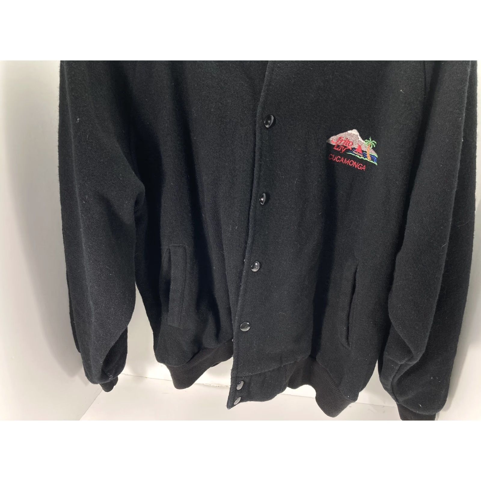Vintage Frito Lay Cucamonga Jacket Coat Men XL Black Wool Blend Snap Vintage USA Varsity Jacket Men Size US XL / EU 56 / 4 - 3 Thumbnail