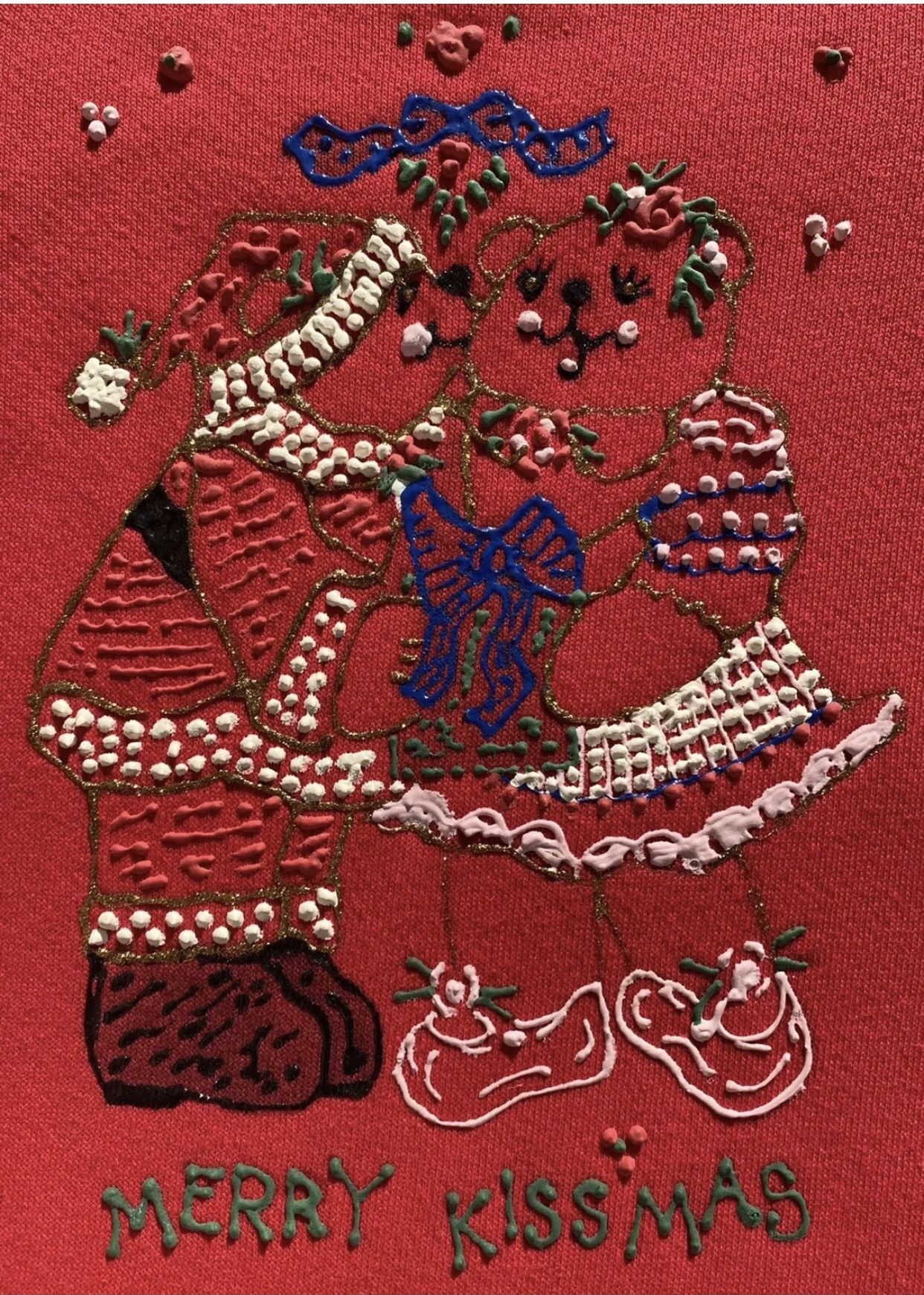 Hanes VTG Handmade Christmas Bear Merry Kissmas Sweatshirt Small Size S / US 4 / IT 40 - 5 Thumbnail
