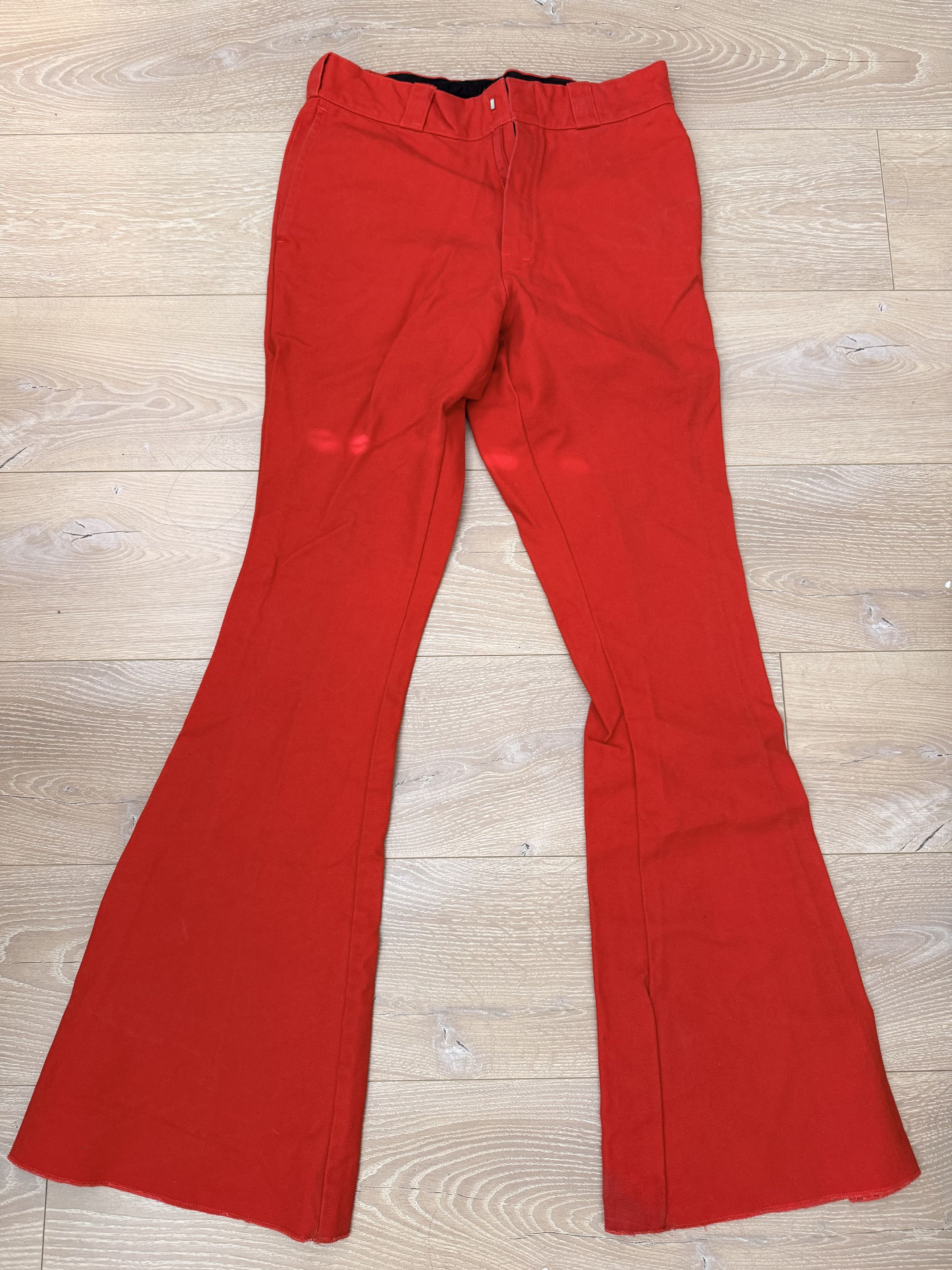 Raf Simons Raf Simons Red Flared Denim Pants Size US 30 / EU 46 - 1 Thumbnail