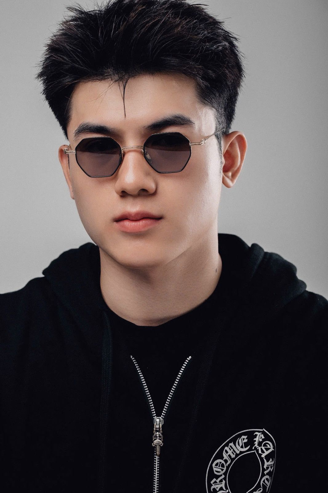 Chrome Hearts CHROME HEARTS EVACULATION MATTE BLACK/GOLD PLATED SUNGLASSES Size ONE SIZE - 9 Thumbnail