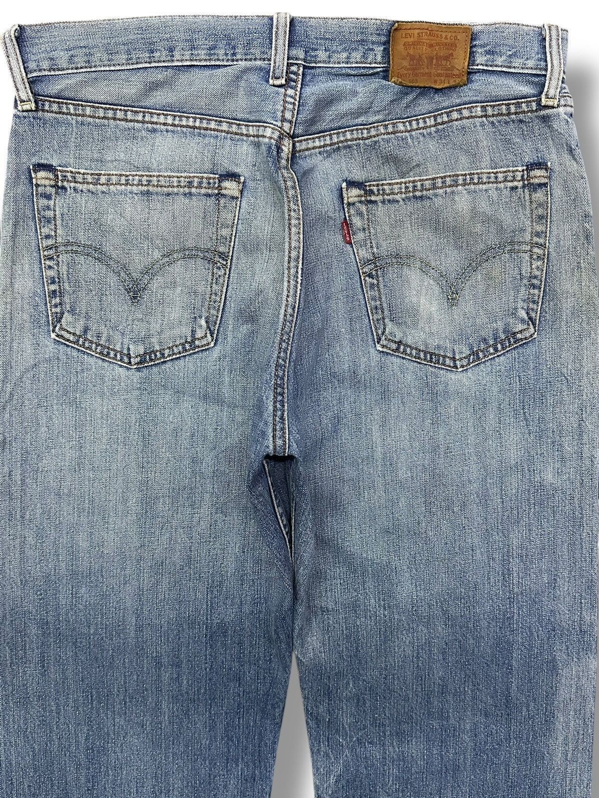 Levi's Vintage Levi’s 503 Distressed Japan Denim Straight Leg Faded Size US 34 / EU 50 - 4 Thumbnail
