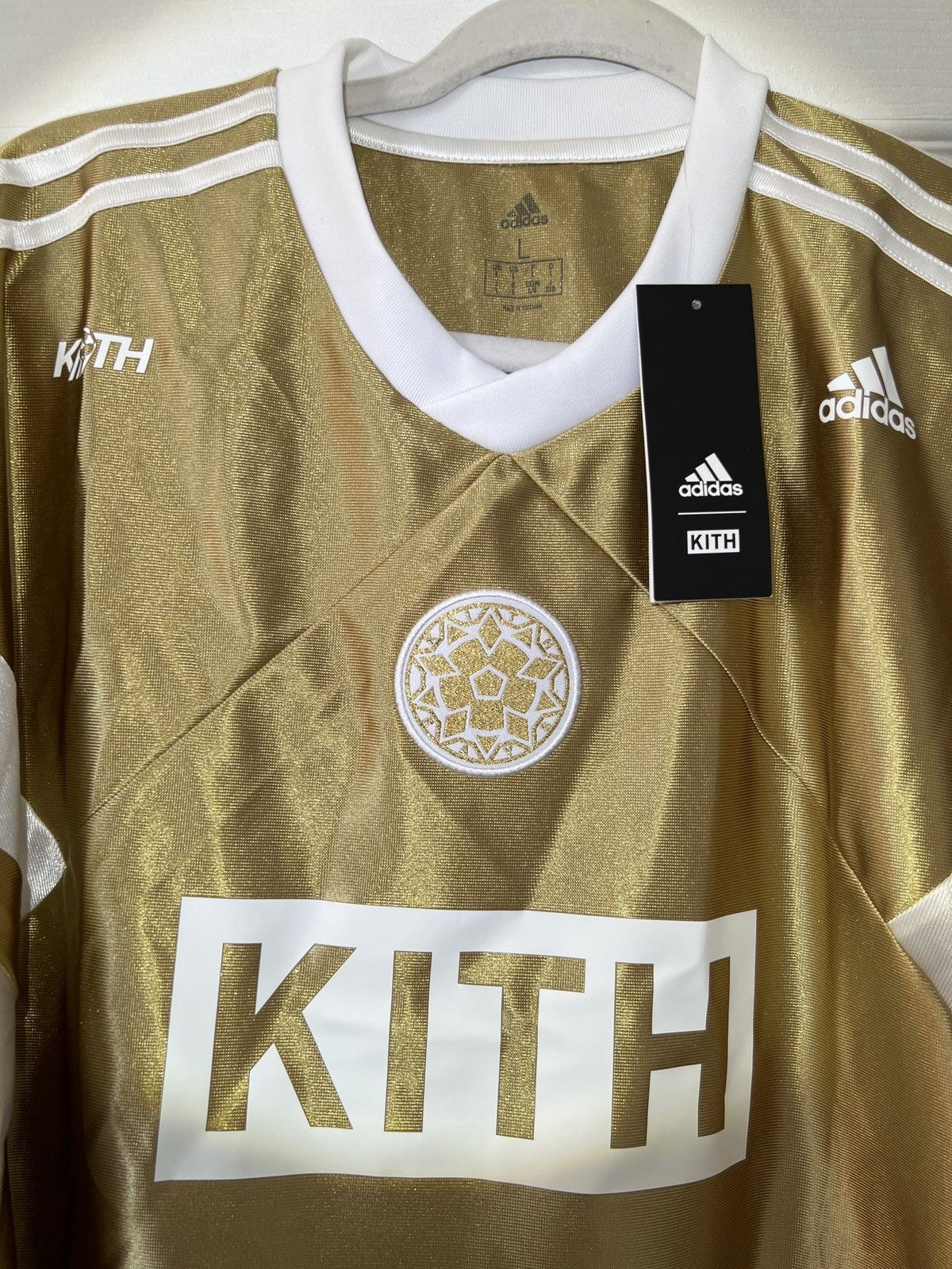 Adidas × Kith KITH X ADIDAS SOCCER JERSEY GOLD Size US L / EU 52-54 / 3 - 6 Thumbnail