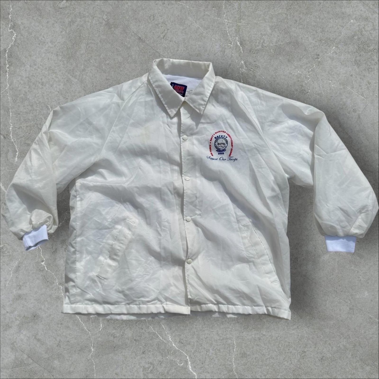 Other Vintage ASW Windbreaker Jacket "Support Our Troops" Large Size US L / EU 52-54 / 3 - 1 Thumbnail