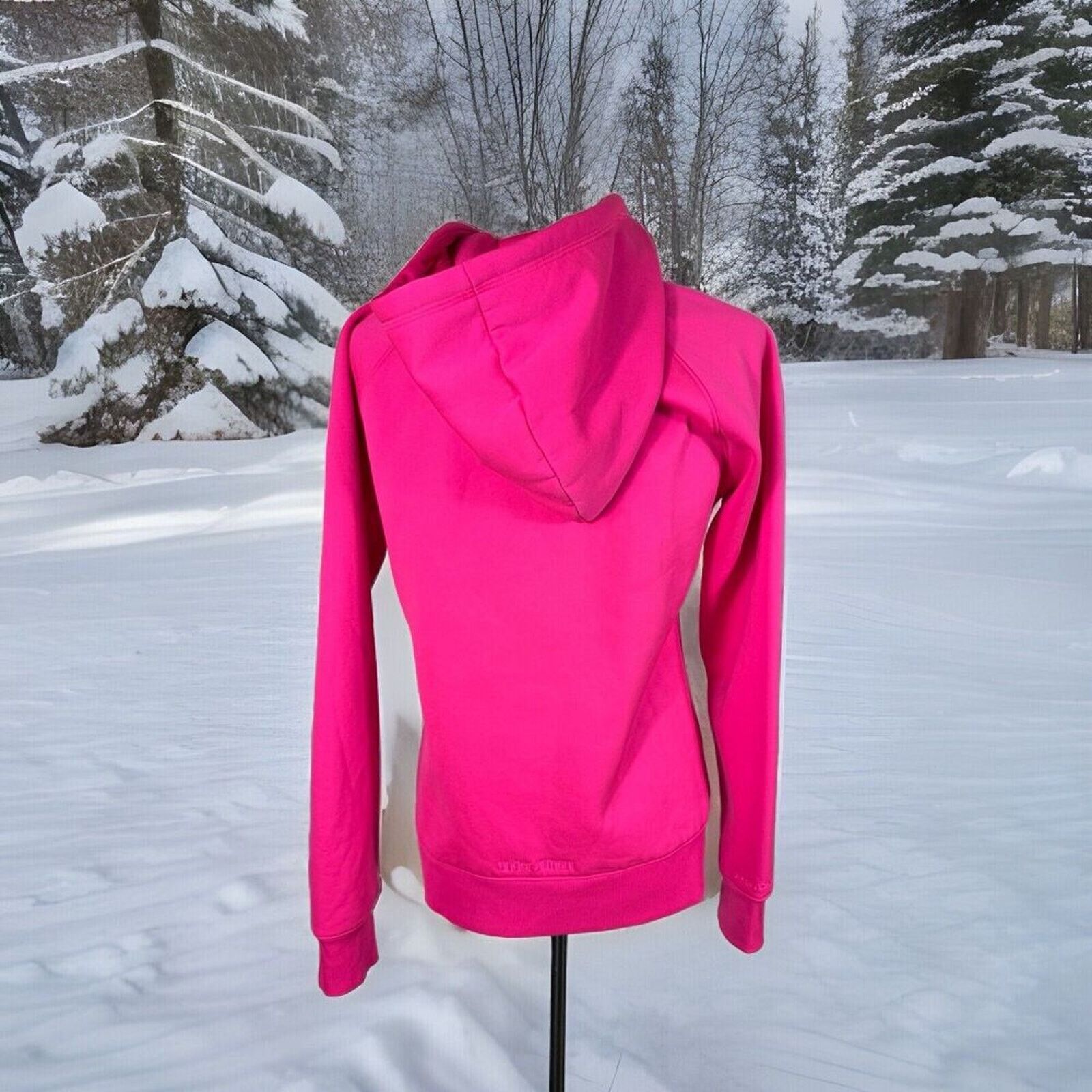 Under Armour Under Armour M Pink Full Zip Hooded Jacket Fleece Lined Size M / US 6-8 / IT 42-44 - 3 Thumbnail
