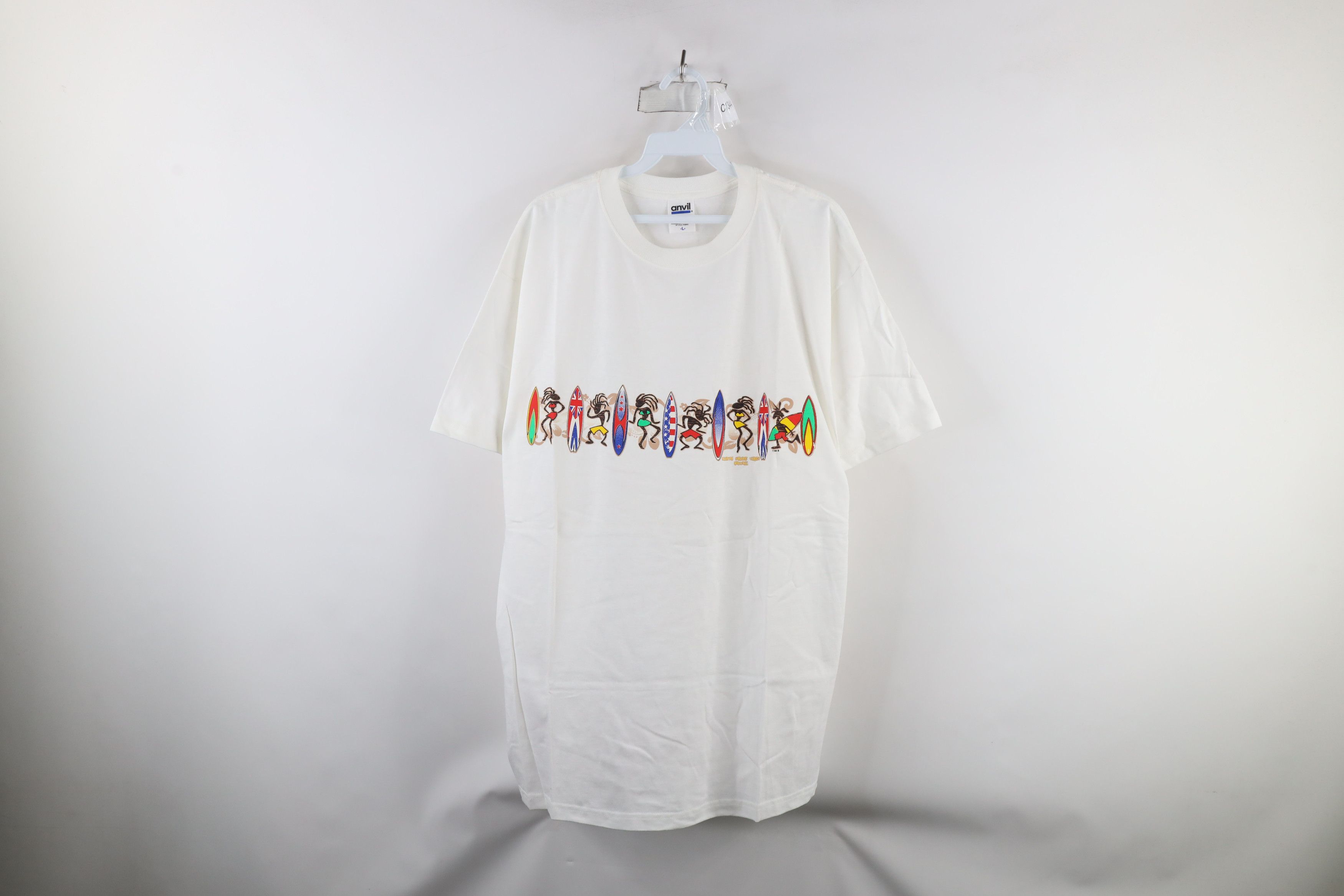 Vintage Vintage 90s Streetwear Vibes Hawaii Surfing T-Shirt White Size US L / EU 52-54 / 3 - 1 Thumbnail