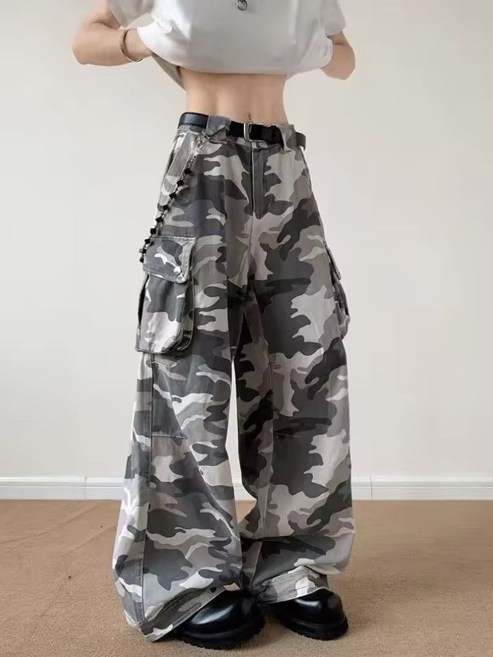 Japanese Brand Y2K Streetwear Camouflage Baggy Cargo Pant Size US 31 - 9 Thumbnail
