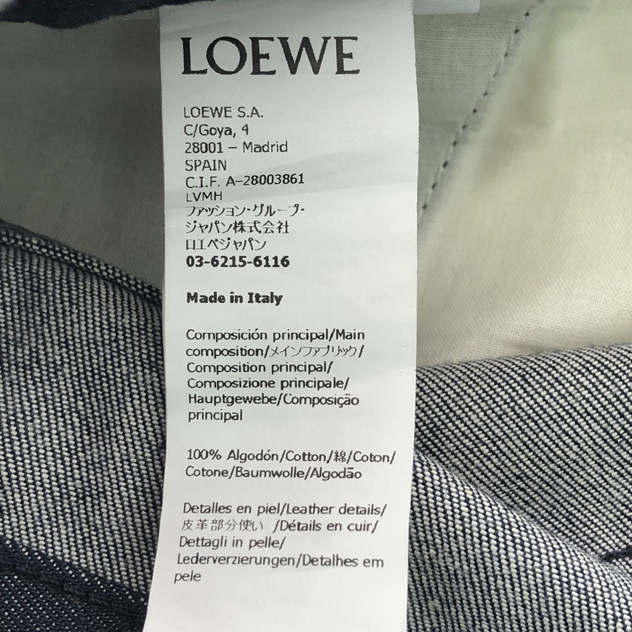 Loewe Loewe Navy Blue Contrast Cuff Cotton Jeans K26WX Size 28" / US 6 / IT 42 - 8 Thumbnail