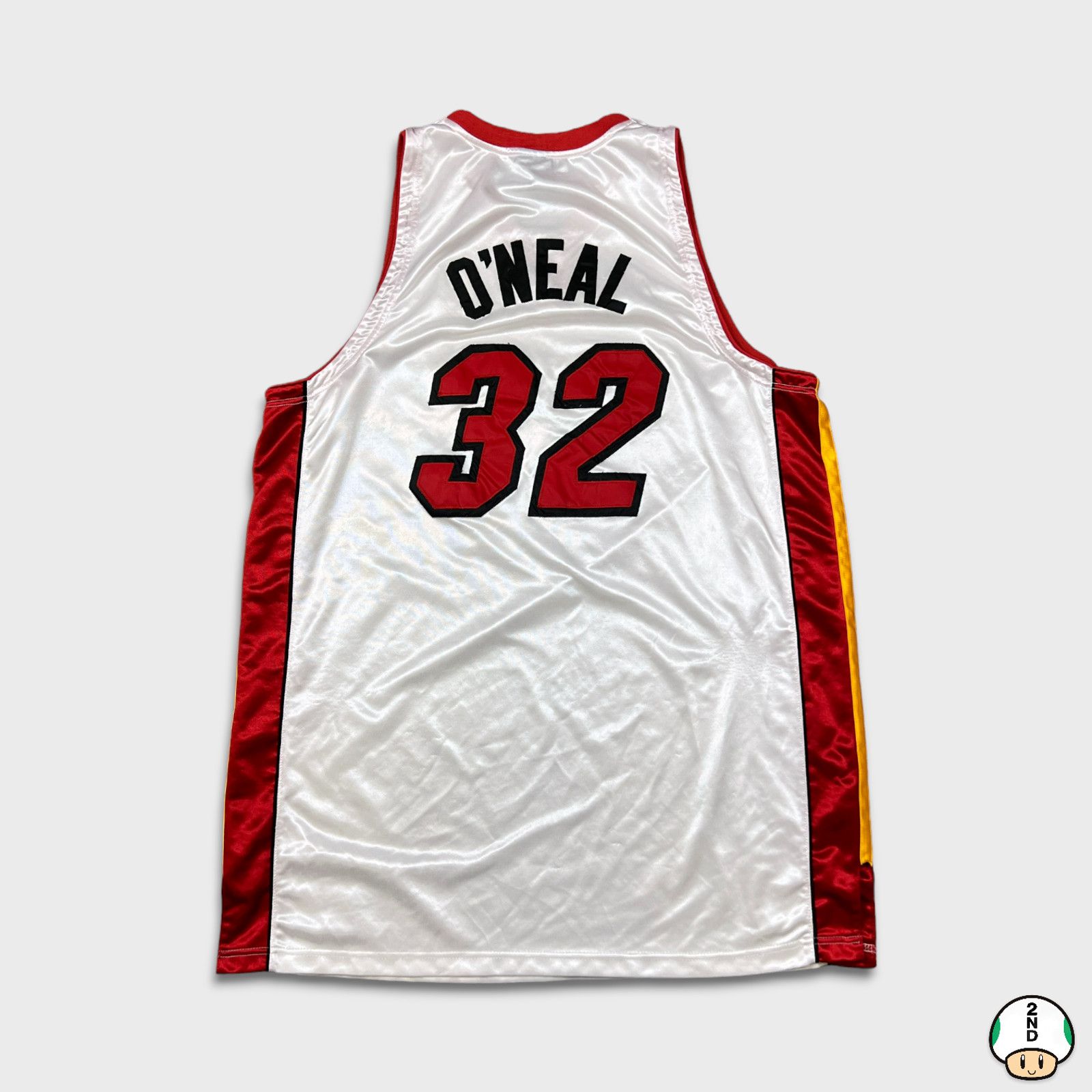 image of Vintage Y2K Reebok Shaquille O'neal Miami Heat Nba Jersey in White, Men's (Size 2XL)