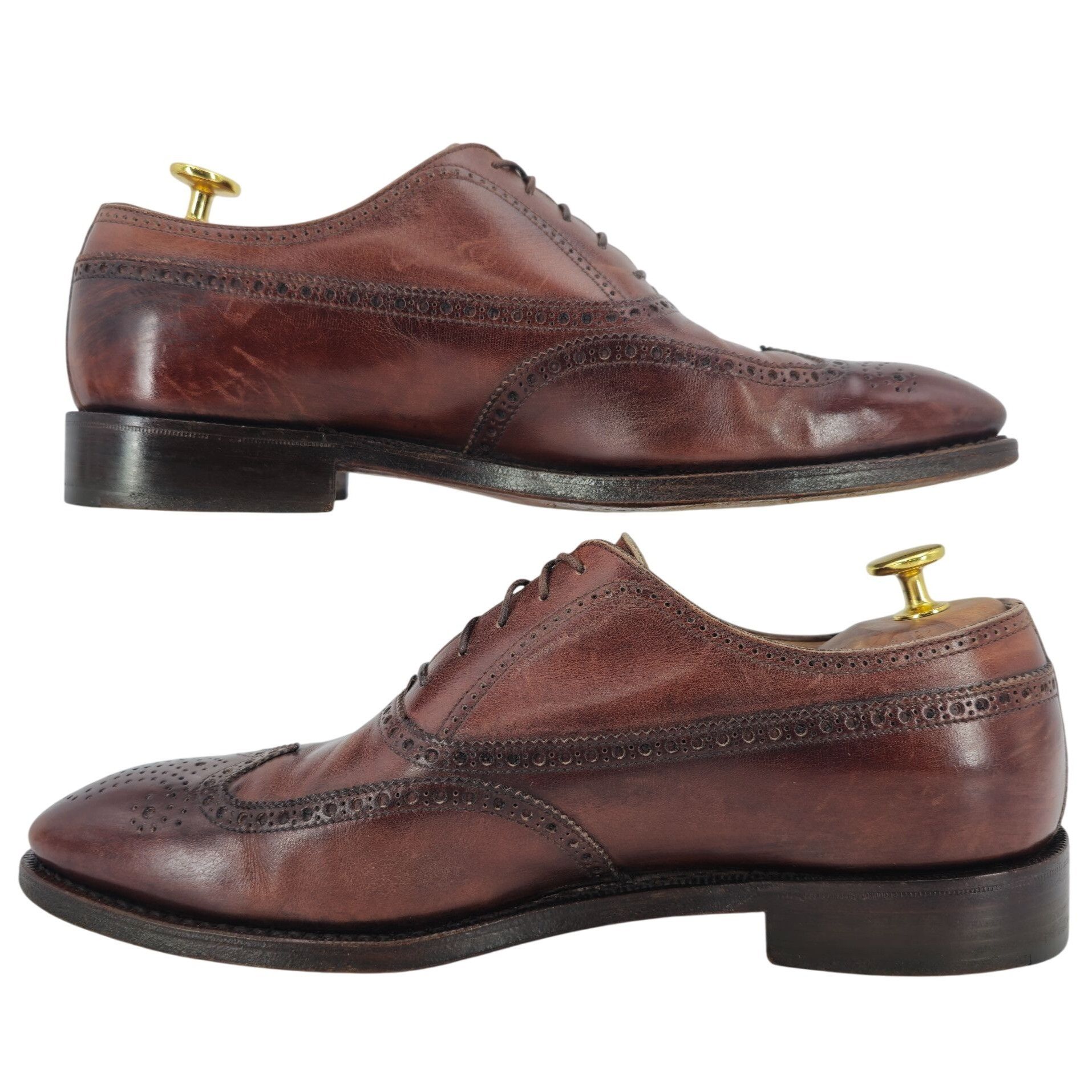 Gravati Gravati Italy Men 8.5 Burnished Brown Leather Dress Shoes Wi Size US 8.5 / EU 41-42 - 3 Thumbnail
