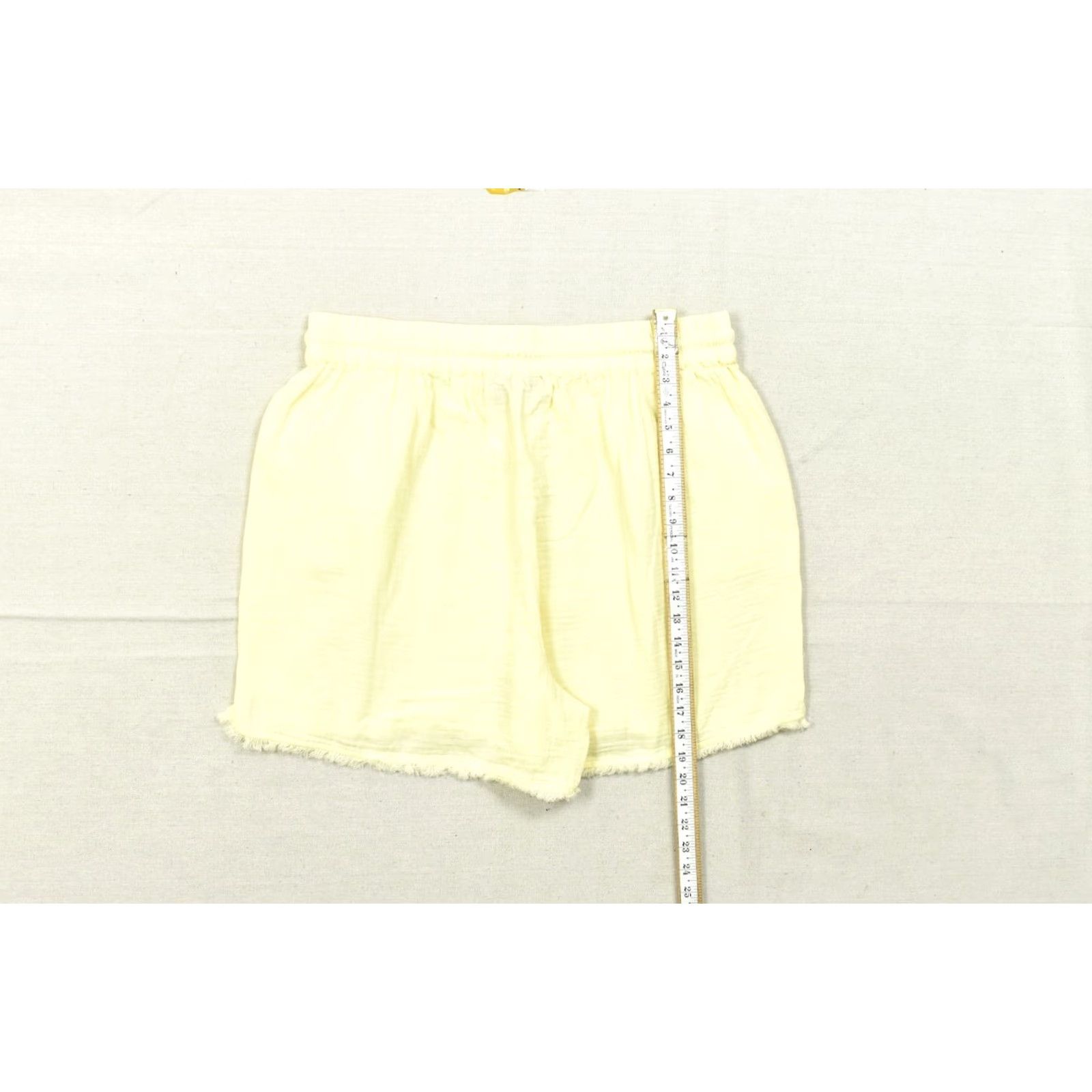 Vintage Lane Bryant Women's Size 16 Yellow 100% Cotton Gauze Pull On Shorts NWT - Solid Chino Casual Spring Summer Womens Size 38" / US 16 / IT 52 - 8 Thumbnail