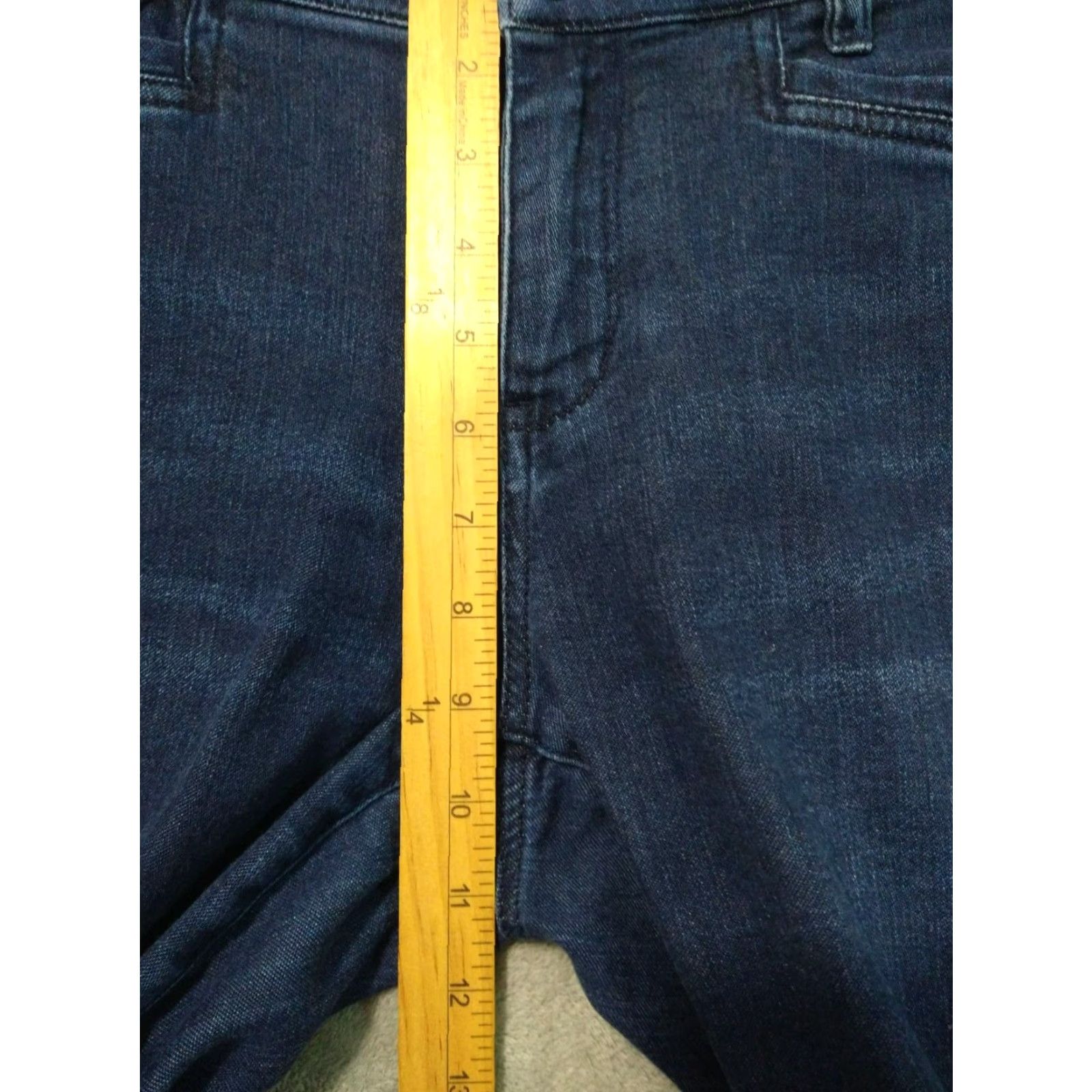 Denime J Jill Jeans Womens 8 Blue Denim Slim Boyfriend Straight Leg Mid Rise Dark Wash Jeans Women's Clothing Slim Fit Blue 90s? Size 30" / US 8 / IT 44 - 4 Thumbnail