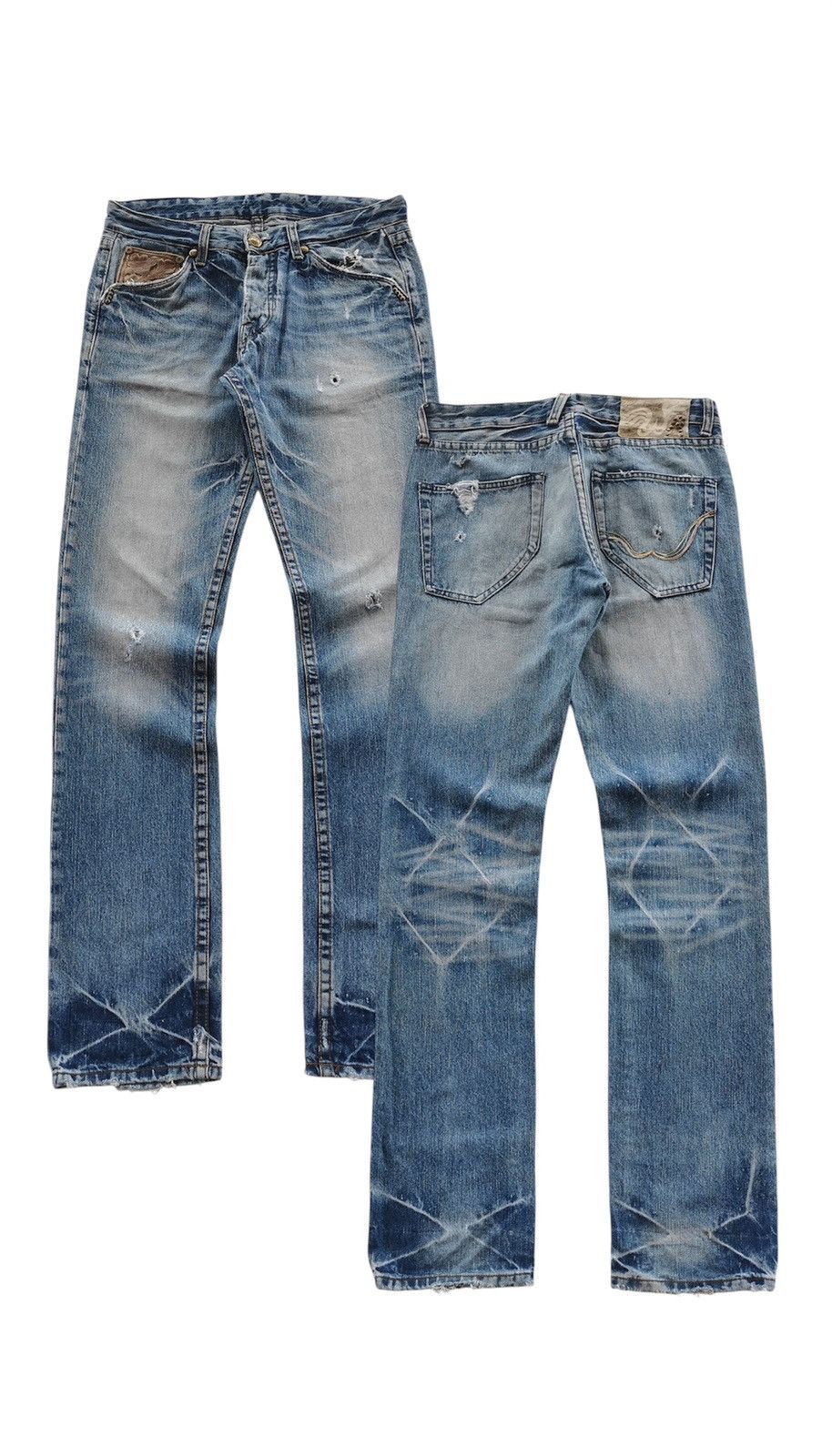 Replay Replay Distressed Denim Jeans 32/34.5 Size US 32 / EU 48 - 1 Thumbnail