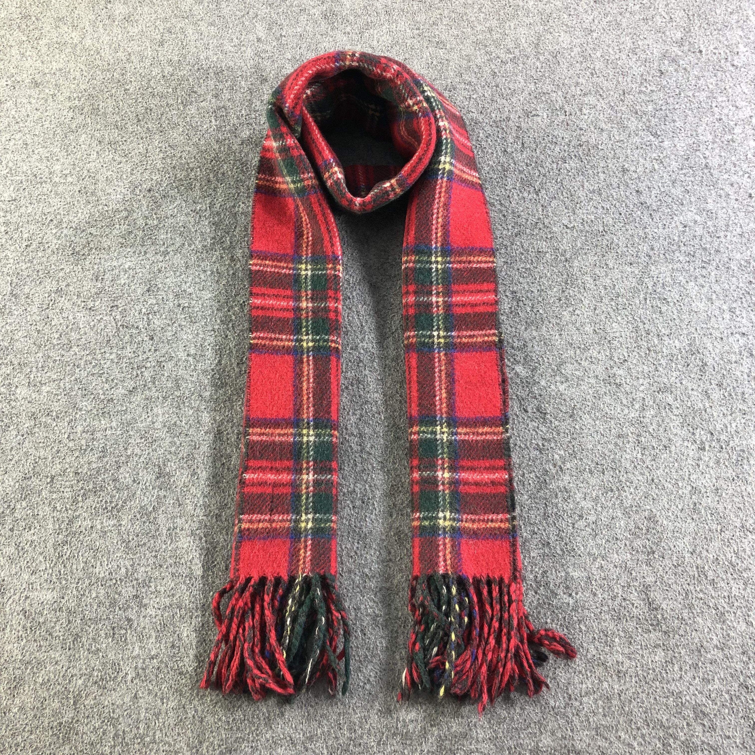 Polo Ralph Lauren Polo Ralph Lauren Tartan Wool Scarf Muffler Neckwear V2105 Size ONE SIZE - 1 Thumbnail