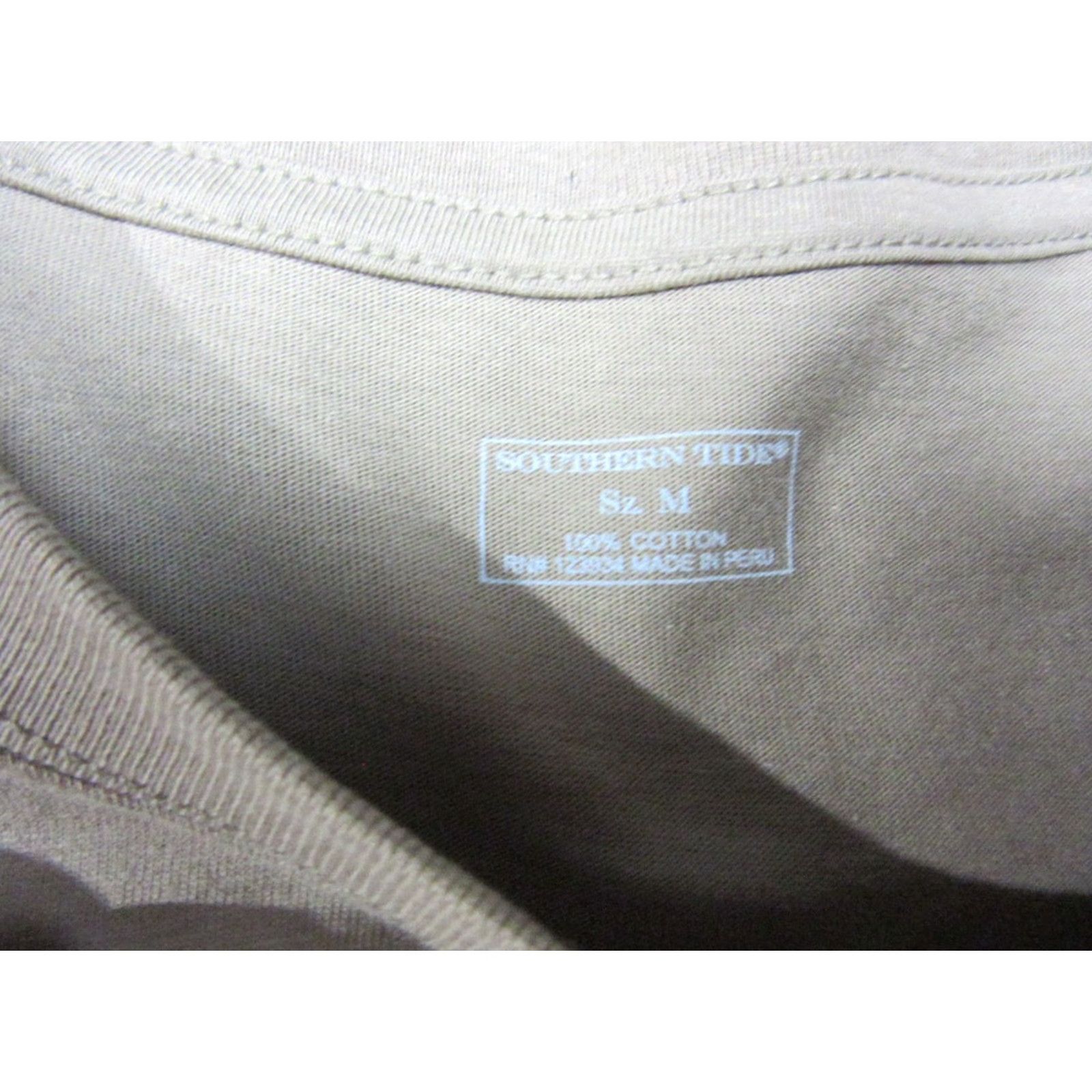 Southern Tide Southern Tide Shirt Mens Medium Brown Long Sleeve Hunting Outdoor Hiking Graphic Print Crew Neck Logo Pockets Regular Cotton Knit Duck Outdoor Mens Size US M / EU 48-50 / 2 - 3 Thumbnail