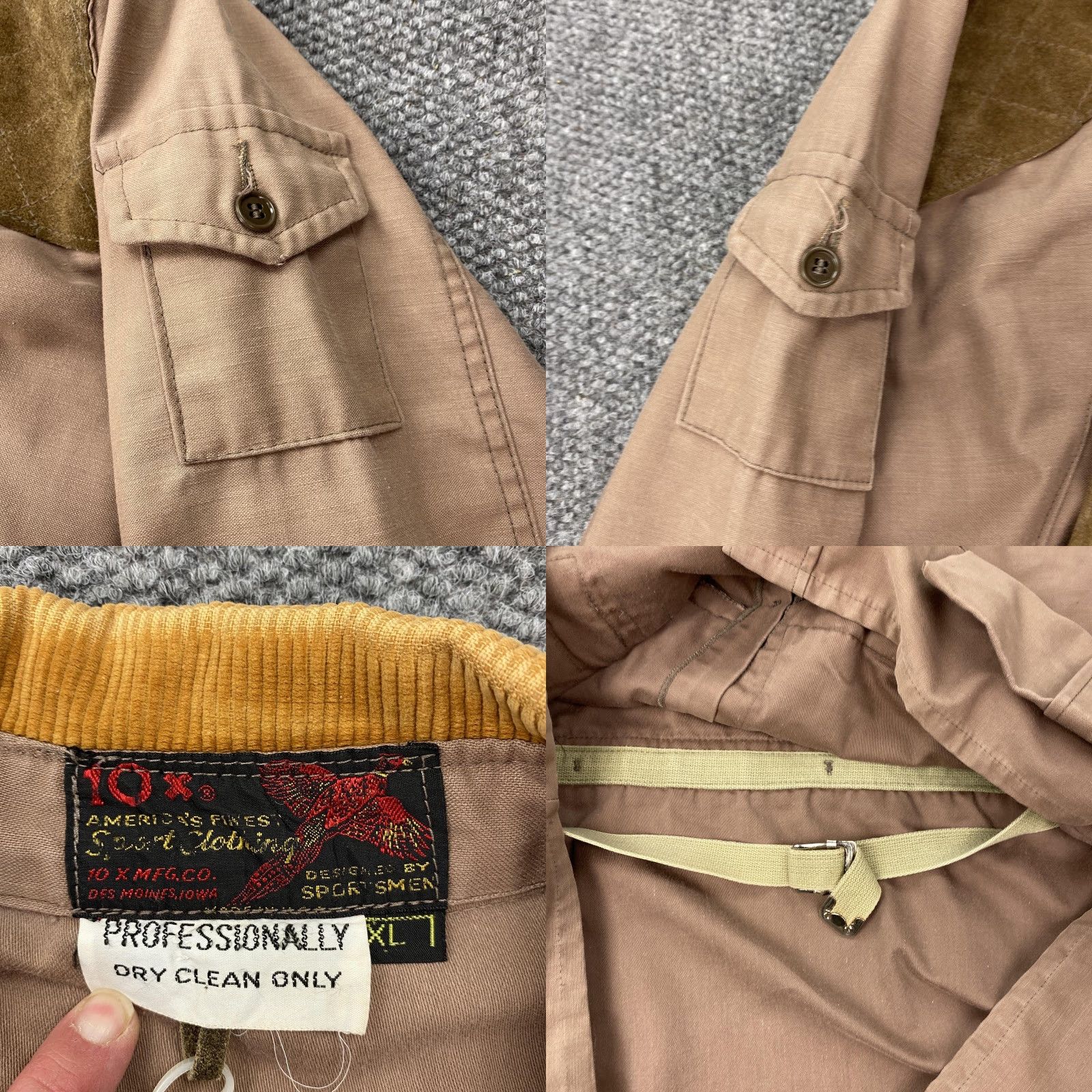 Vintage VINTAGE 10-X Hunting Jacket Mens XL Corduroy Collar Field Coat Shooting 80s Size US XL / EU 56 / 4 - 8 Thumbnail