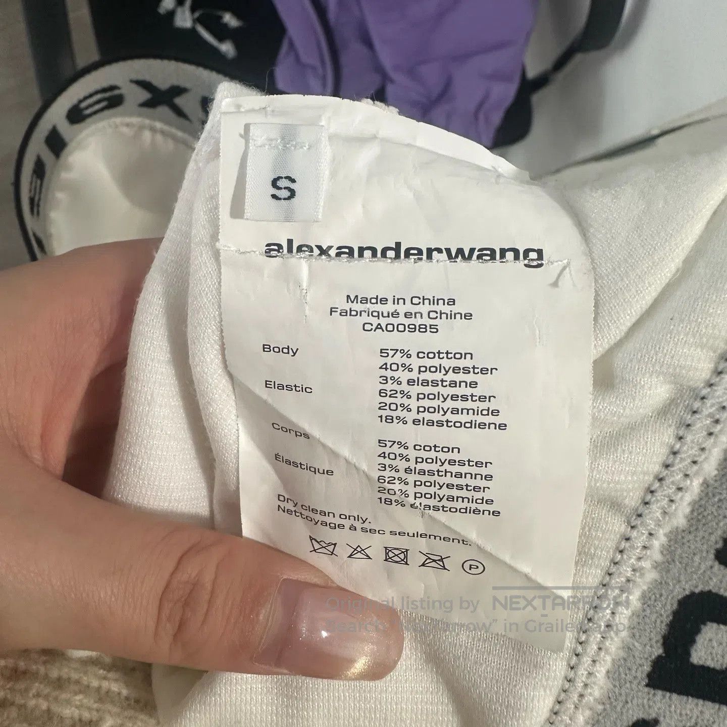Alexander Wang Alexander Wang Velvet Short Sleeve| Size S / US 4 / IT 40 - 5 Thumbnail