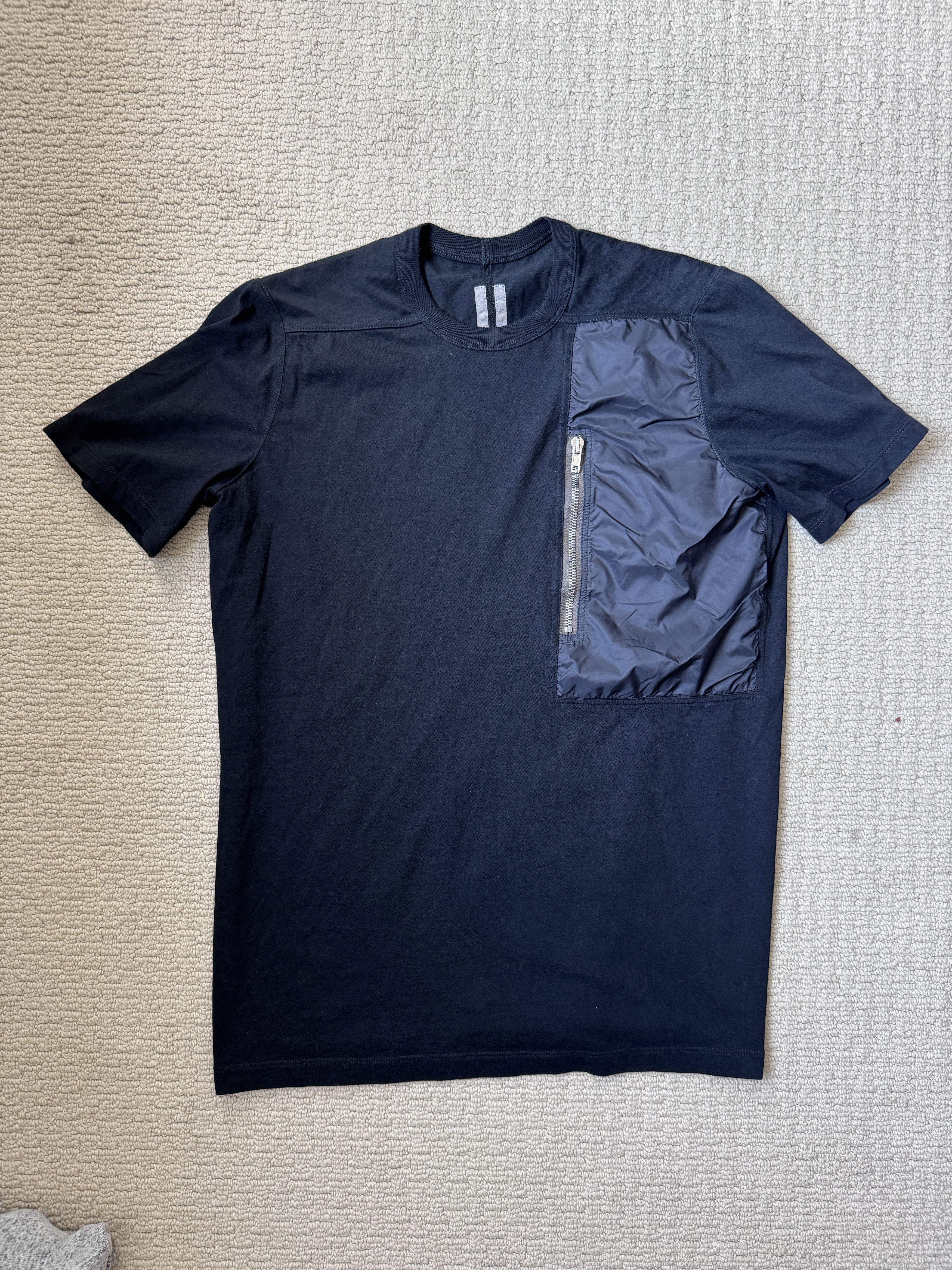 image of Rick Owens Ss21 Phlegethon Pocket Level T-Shirt in Black, Men's (Size Large)