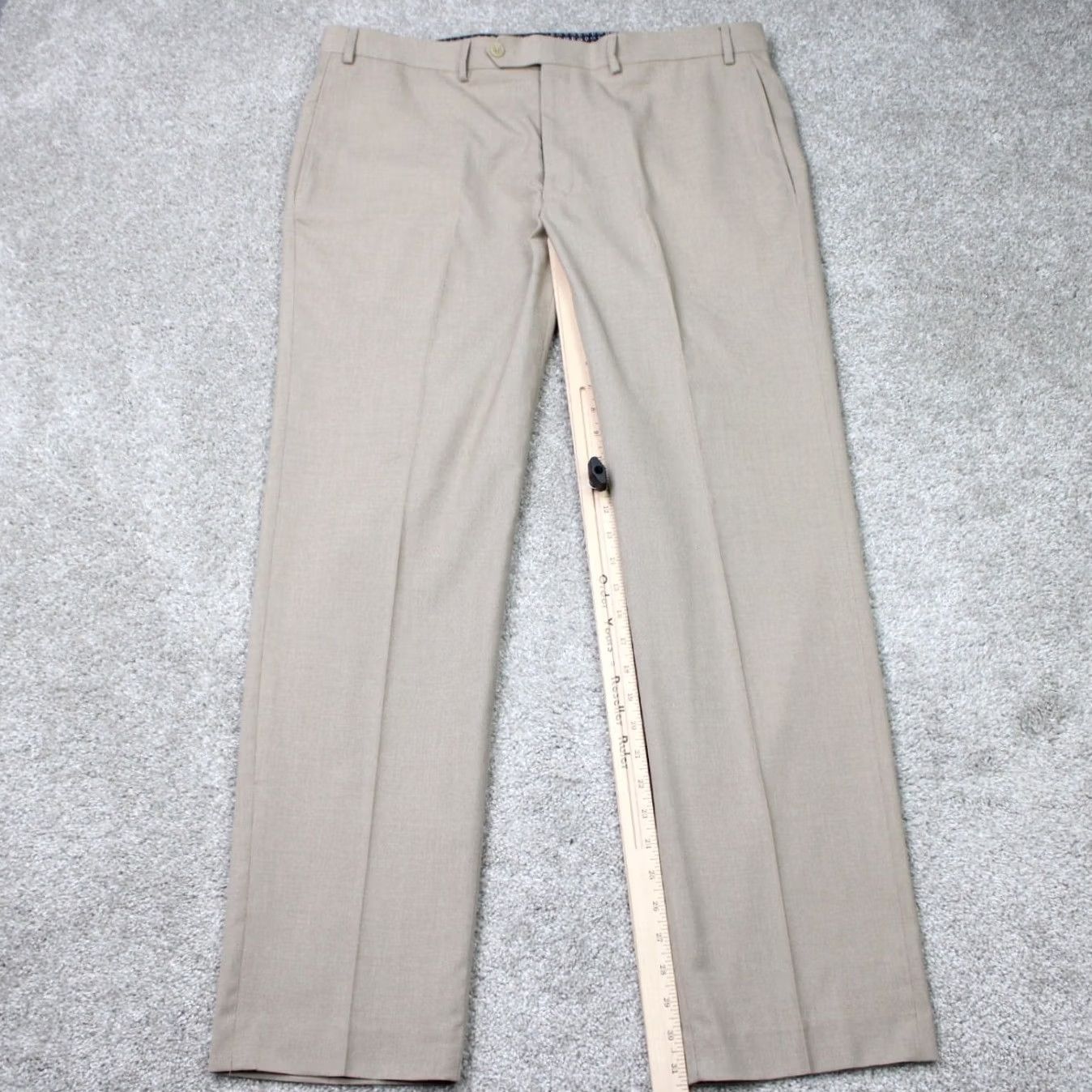 Ralph Lauren LAUREN Ralph Lauren Pants Mens 38x32 Beige Flat Front Polyester/Viscose Blend Dress Pants Size US 38 / EU 54 - 3 Thumbnail