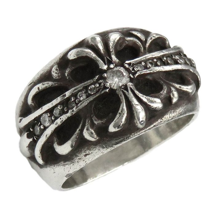 Chrome Hearts Chrome Hearts Floral Cross Diamond Ring | Grailed