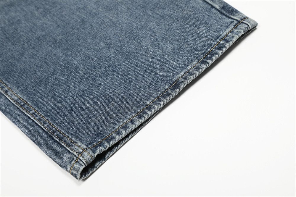 Jean Men's washed distressed patch embroidered scimitar jeans Size US 32 / EU 48 - 6 Thumbnail