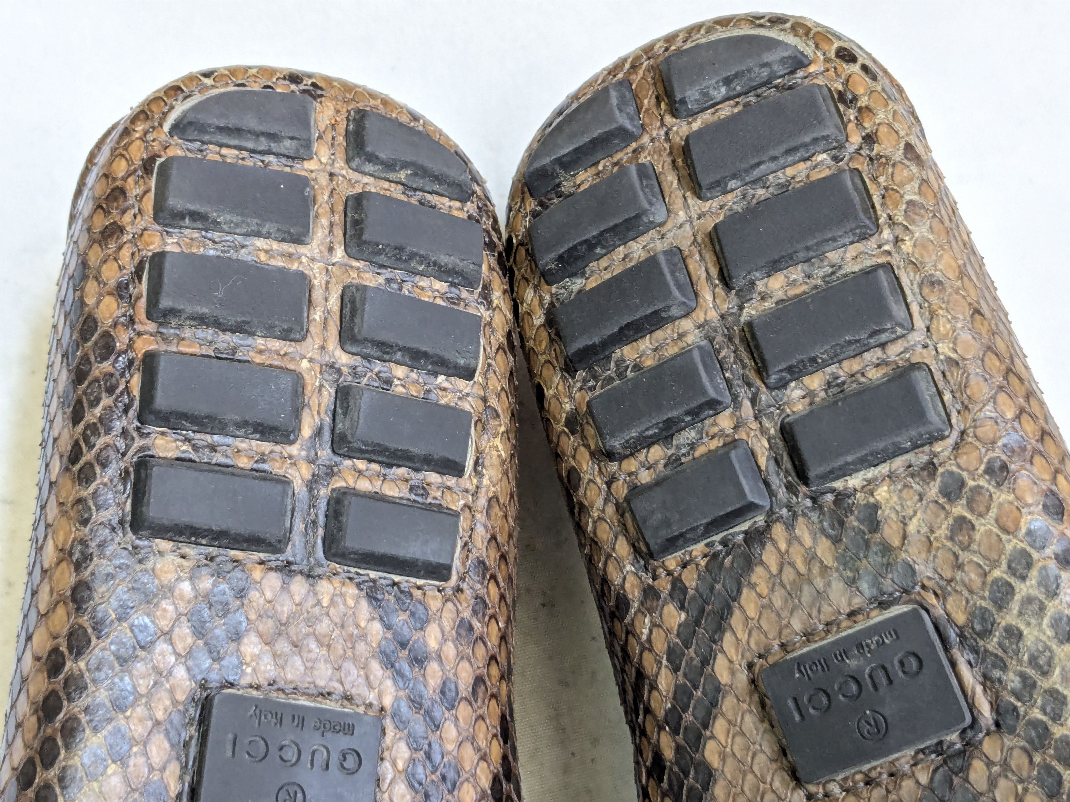 Gucci Gucci Horsebit Loafers Python Snakeskin 10.5 Leather Brown Size US 10.5 / EU 43-44 - 13 Thumbnail
