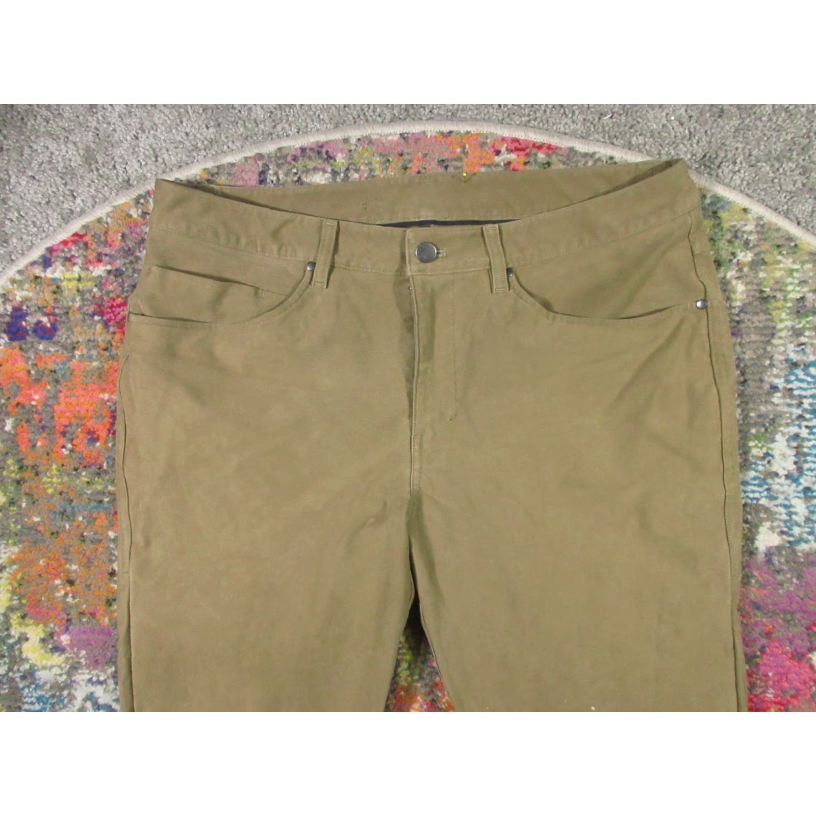 Lululemon Lululemon Mens Pants Brown 34 Mid Rise Stretch Cotton 5-Pocket Tapered Zipper Button Back Pocket Size US 34 / EU 50 - 3 Thumbnail