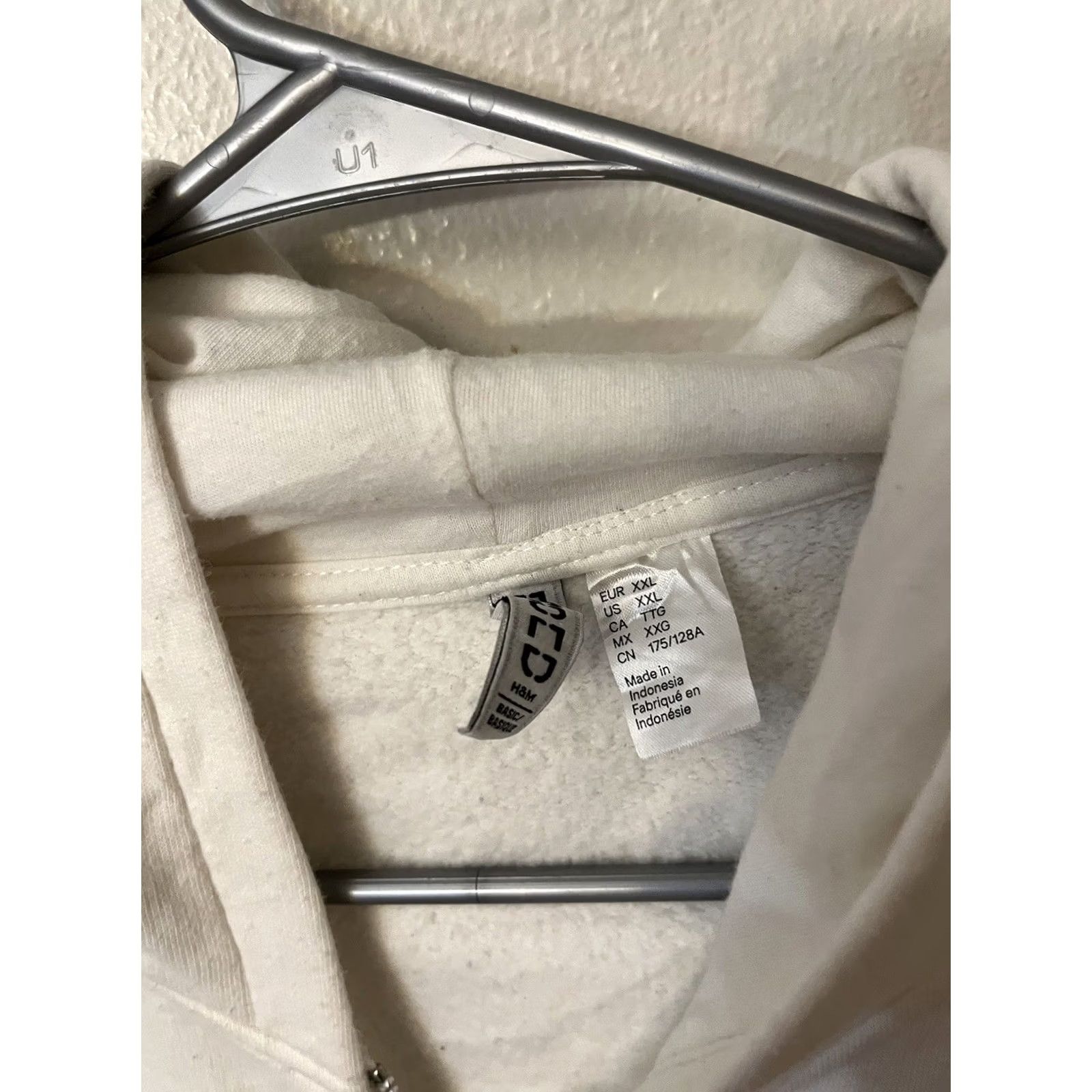 H&M H&M Divided Hoodie Womens XXL White Full Zip Long Sleeve Size XXL / US 16-18 / IT 52-54 - 2 Thumbnail