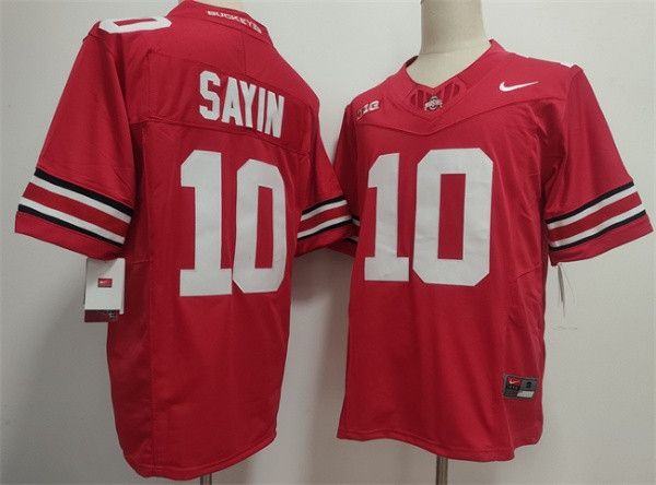 Other Men's Ohio State Buckeyes #10 Julian Sayin Red 2025 Size US S / EU 44-46 / 1 - 1 Thumbnail