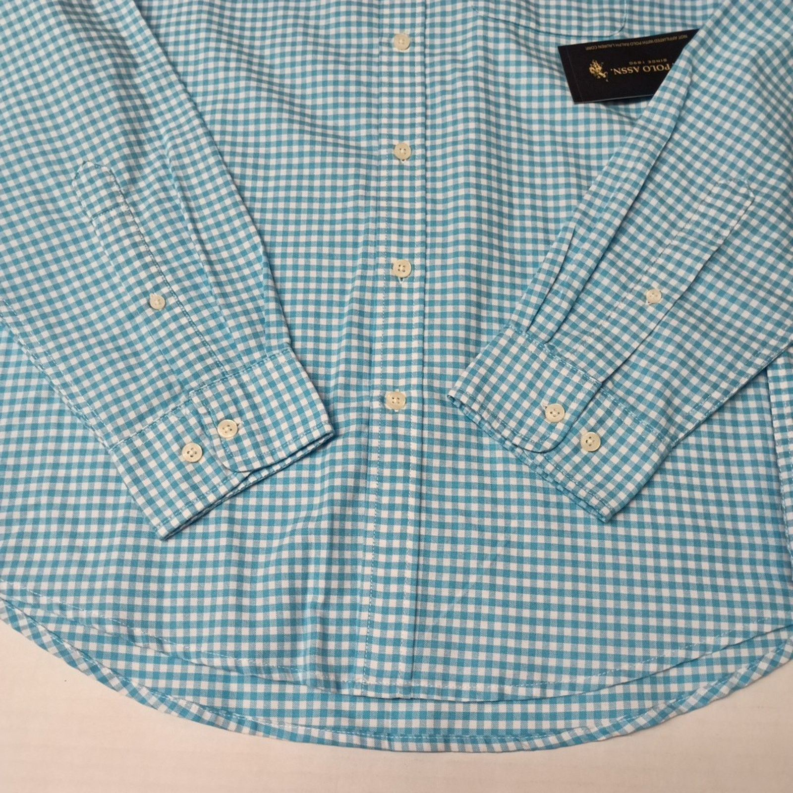 U.S. Polo Assn. U.S. Polo Assn. Button Woven Shirt Men's L Blue White Check Size US L / EU 52-54 / 3 - 2 Thumbnail