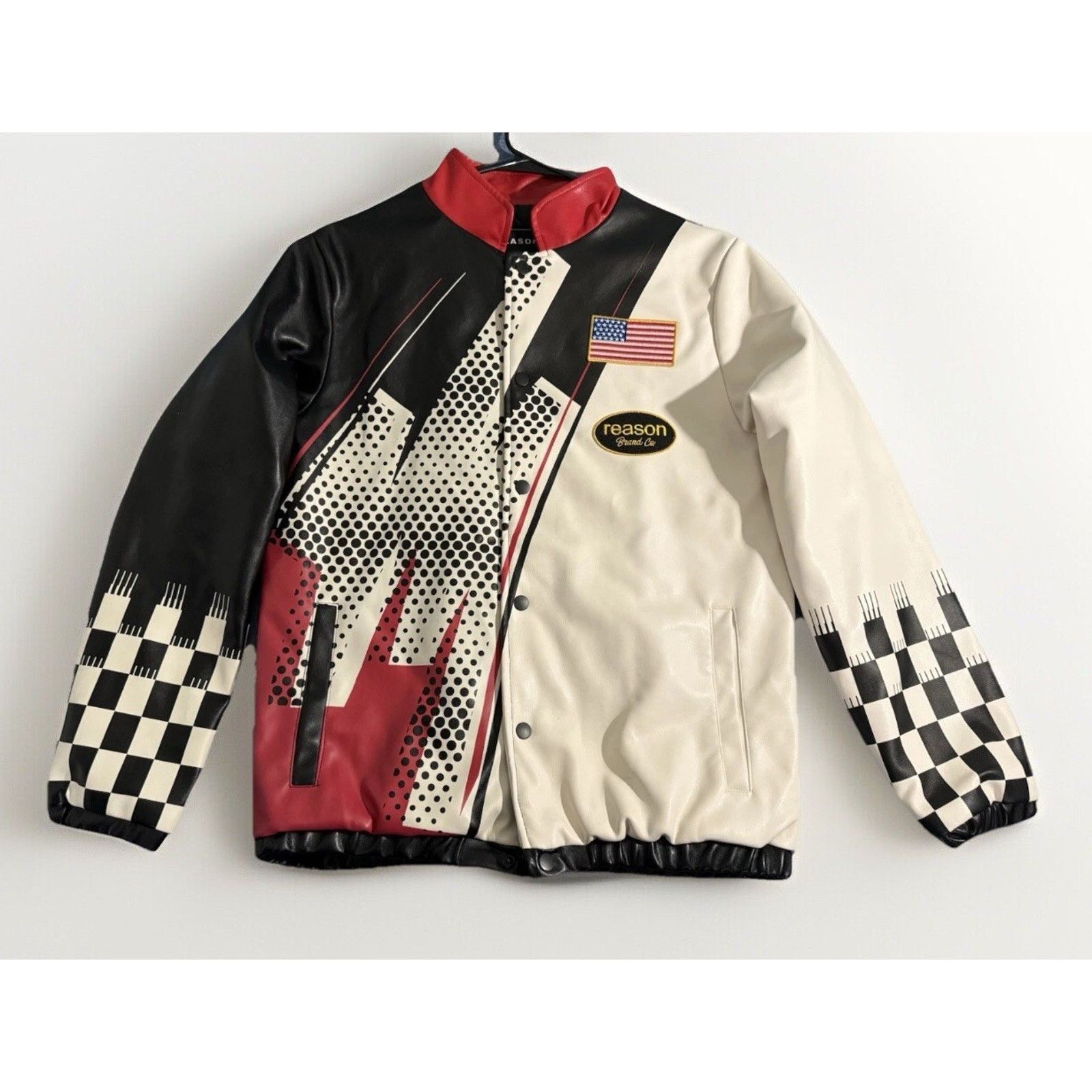 Reason Reason Men's Pit Crew Racing Jacket - Black/Red Sz Small Size US S / EU 44-46 / 1 - 1 Thumbnail
