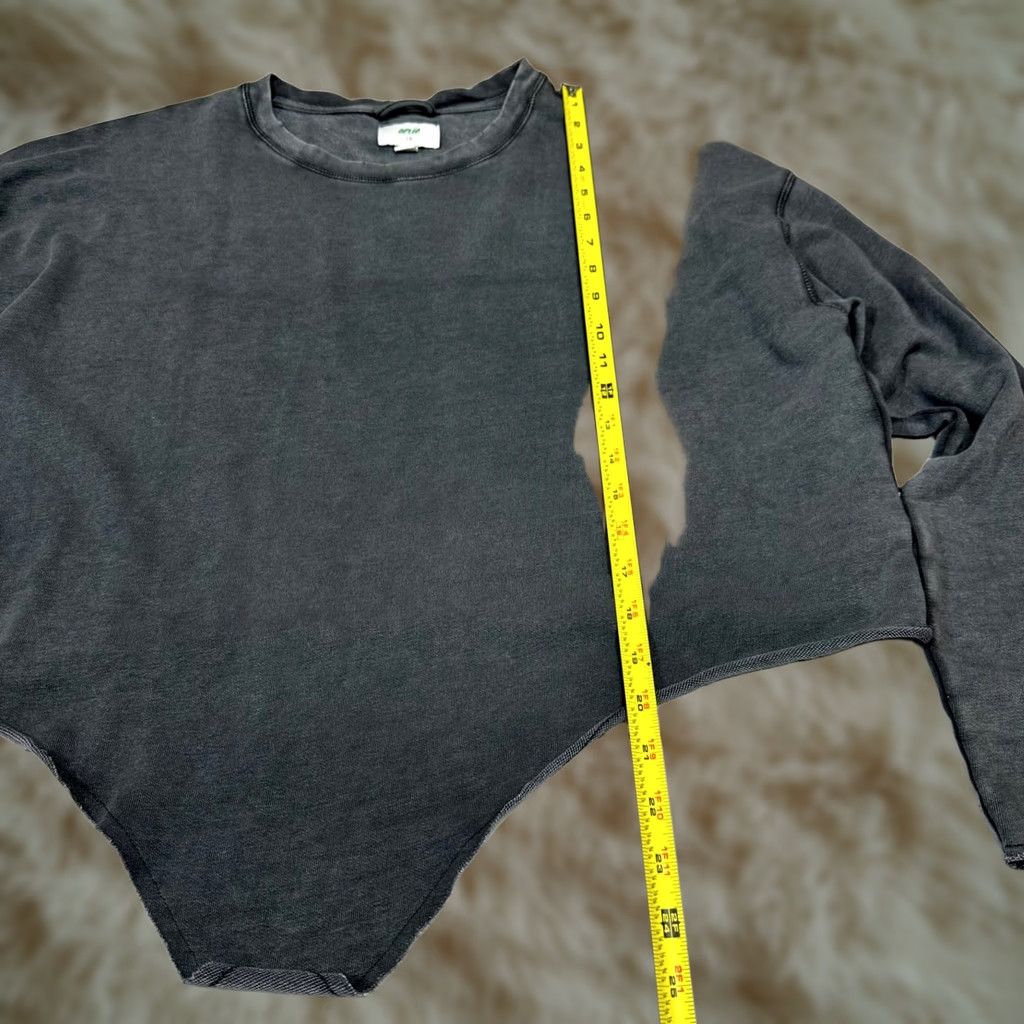 Vintage Aerie Womens Bodysuit Long Sleeve Gray Cotton Blend Crew Neck L Size L / US 10 / IT 46 - 1 Thumbnail