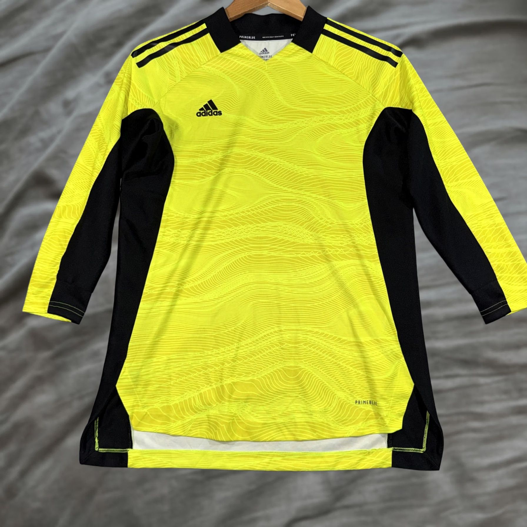 Adidas Adidas Primeblue Jersey Mens M Yellow Long Sleeve Soccer Shirt Size US M / EU 48-50 / 2 - 1 Thumbnail