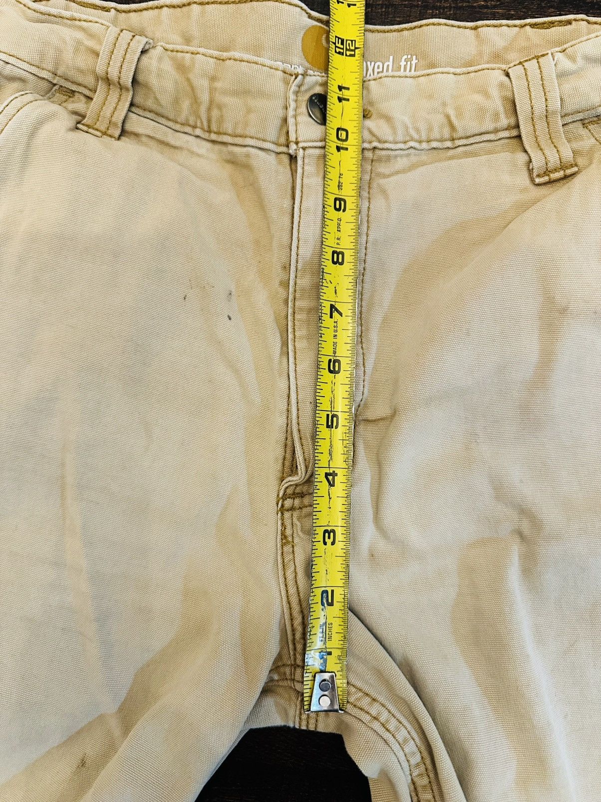 Carhartt Carhartt Tan Men's Shorts Size 34x9.5 Relaxed Fit-Spots- Size US 34 / EU 50 - 6 Thumbnail